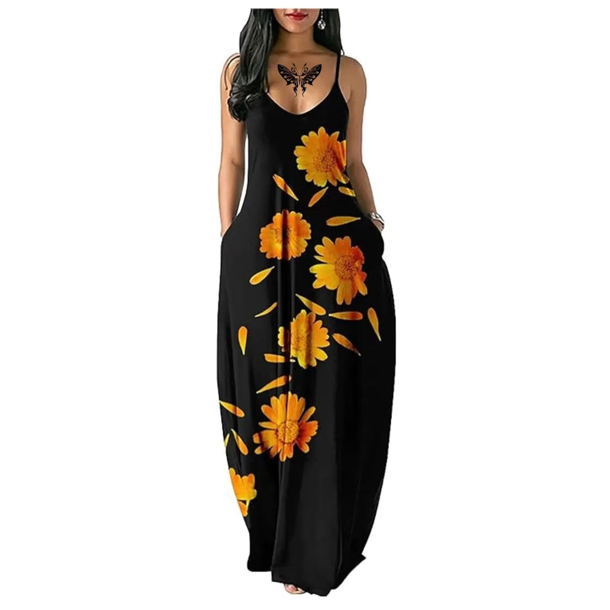 Women's Summer Maxi Long Dress Casual Boho Sleeveless Strap