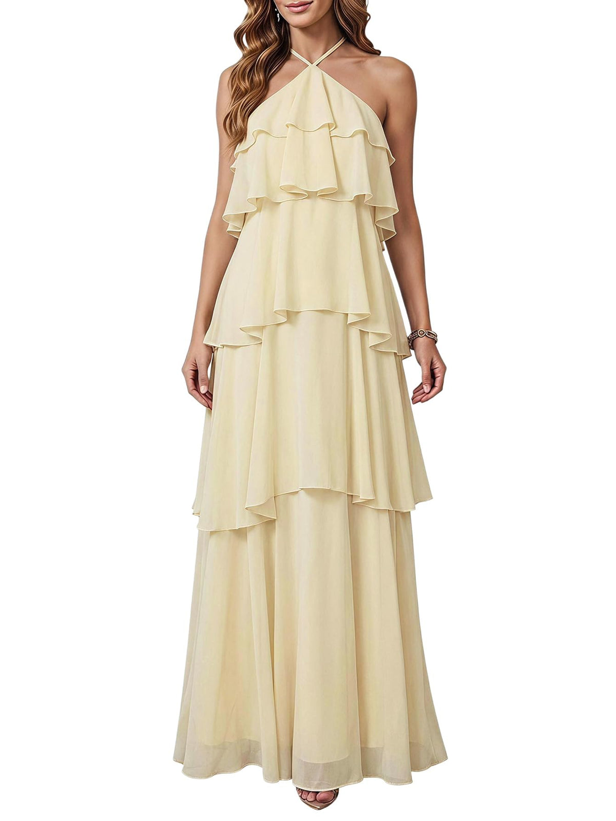 SOLY HUX Women's Wedding Guest Maxi Dress