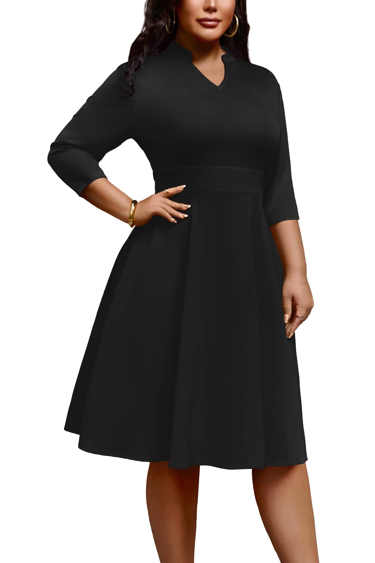Nmoder Plus Size Curvy Women Dress A Line Church Cocktail Dresses