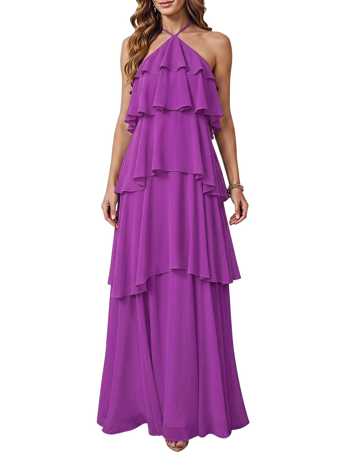 SOLY HUX Women's Wedding Guest Maxi Dress