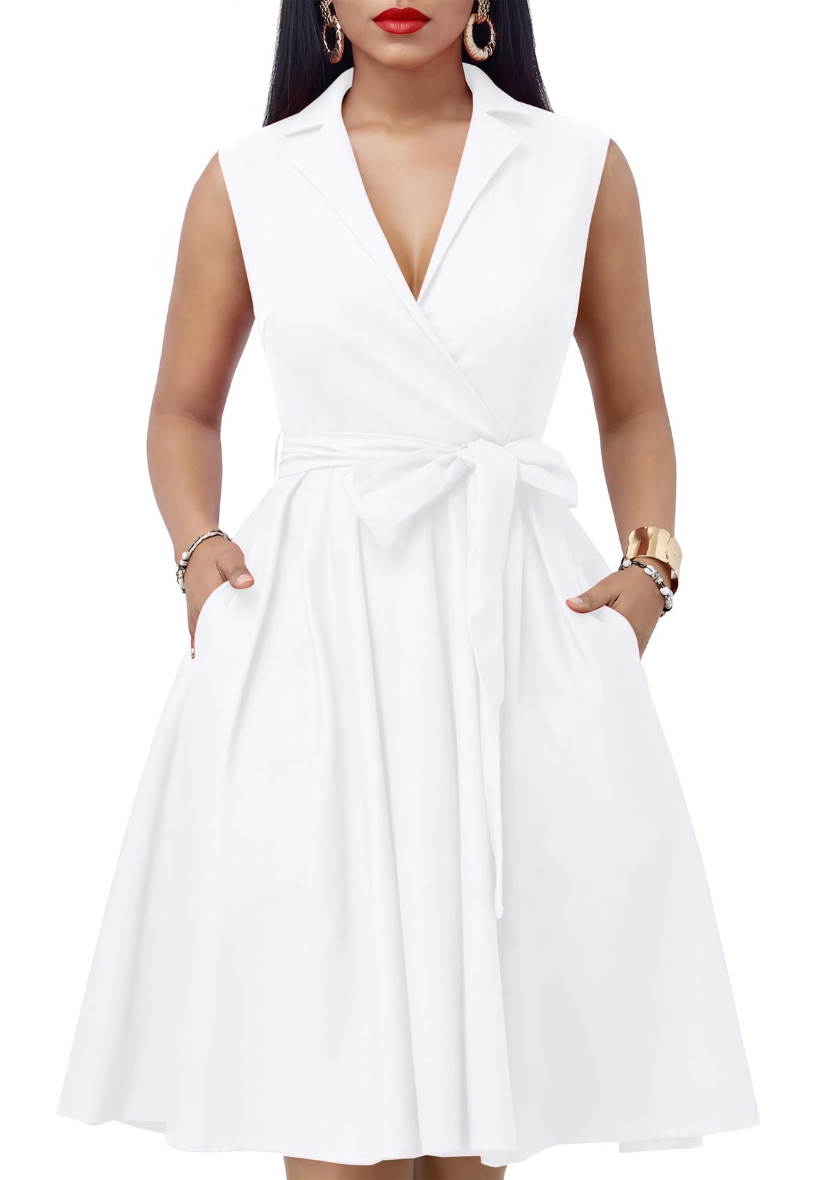 Nmoder Plus Size Curvy Women Dress A Line Church Cocktail Dresses