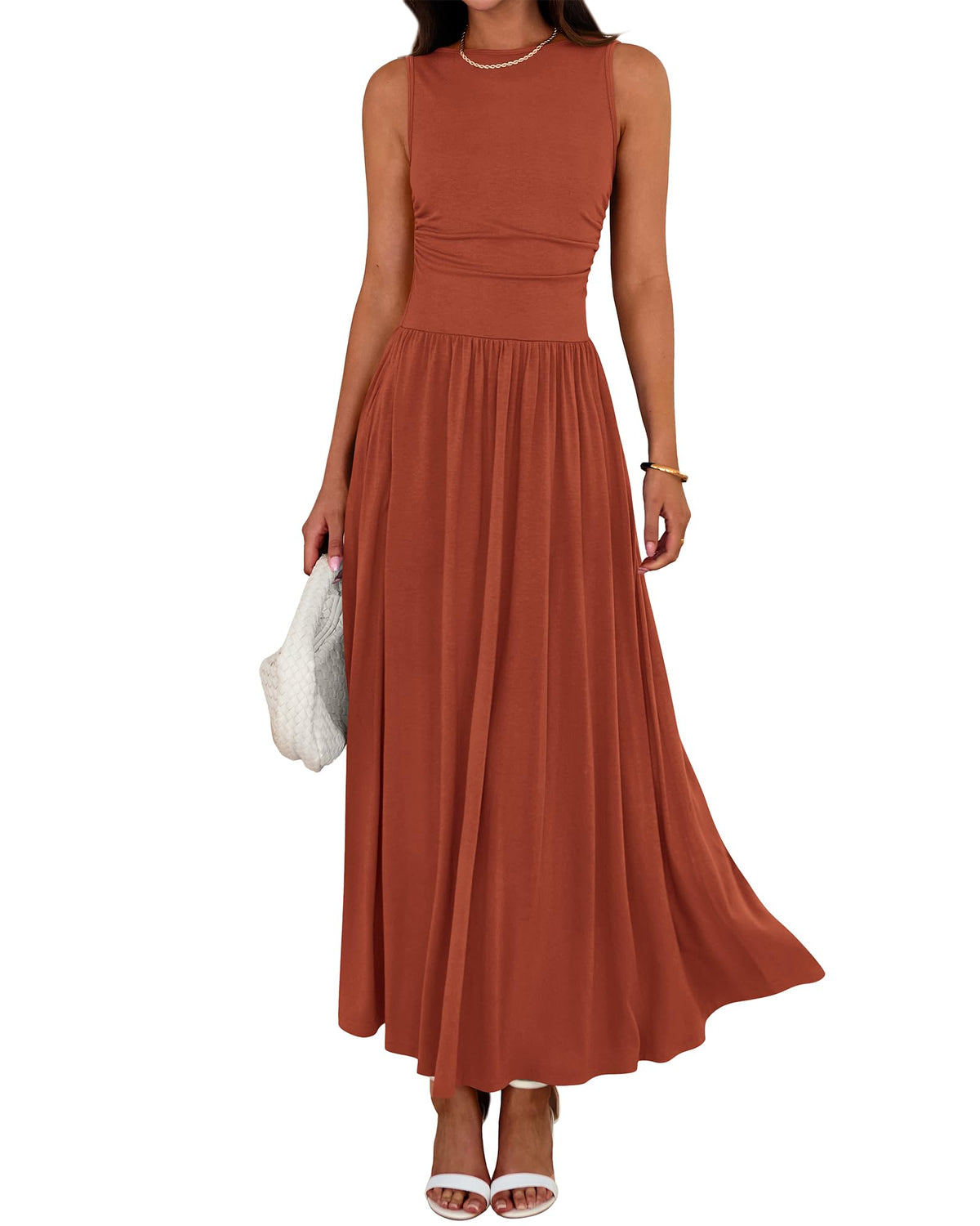 BTFBM Summer Maxi Dresses for Women Sleeveless Casual Dress