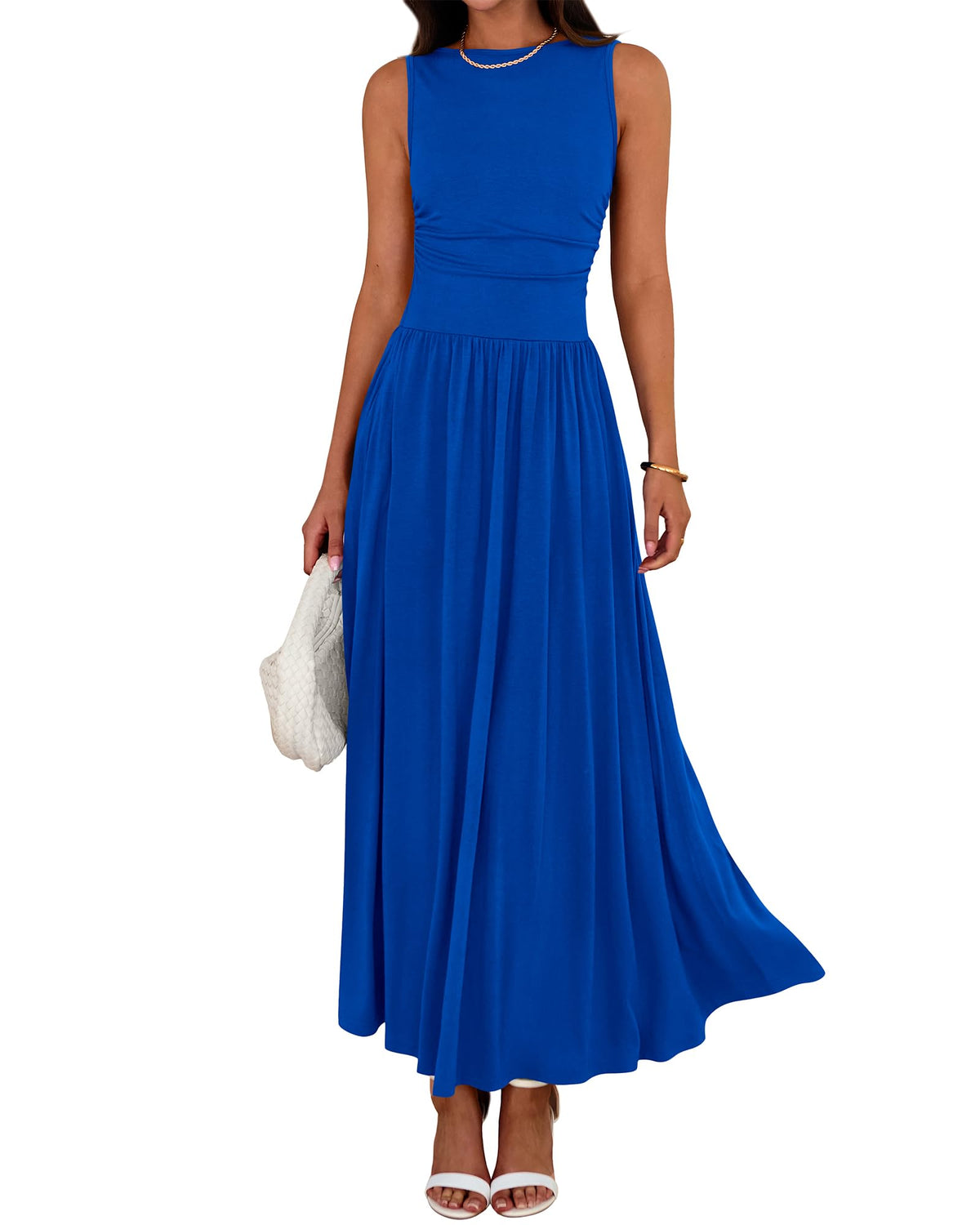 BTFBM Summer Maxi Dresses for Women Sleeveless Casual Dress