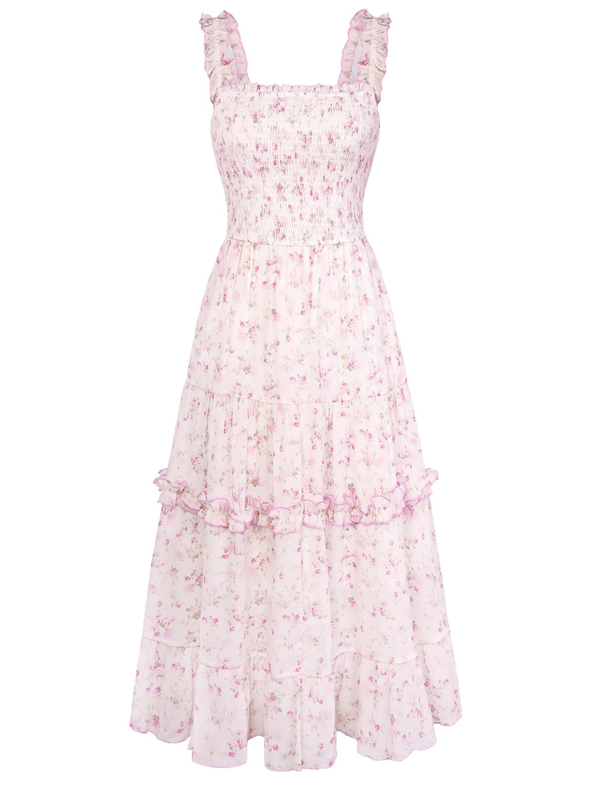 Scarlet Darkness Floral Dress for Women 2026 Summer Dress Flowy Sundress