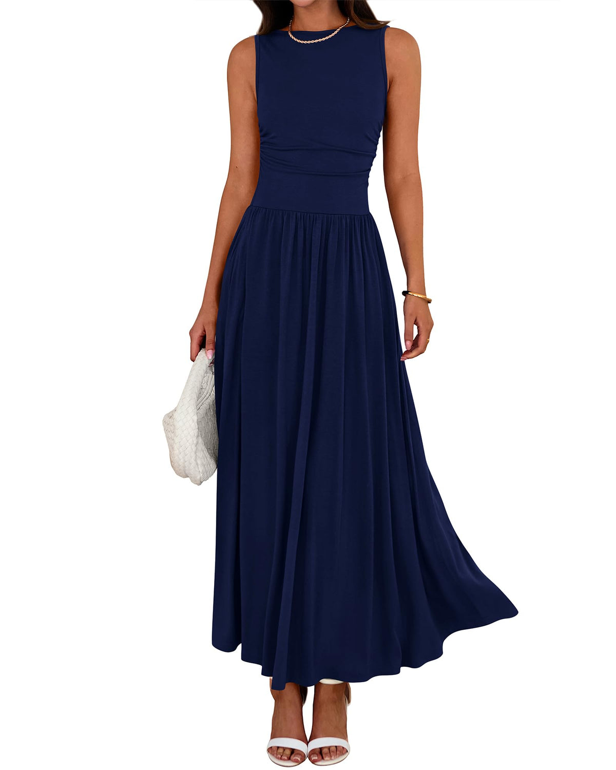 BTFBM Summer Maxi Dresses for Women Sleeveless Casual Dress