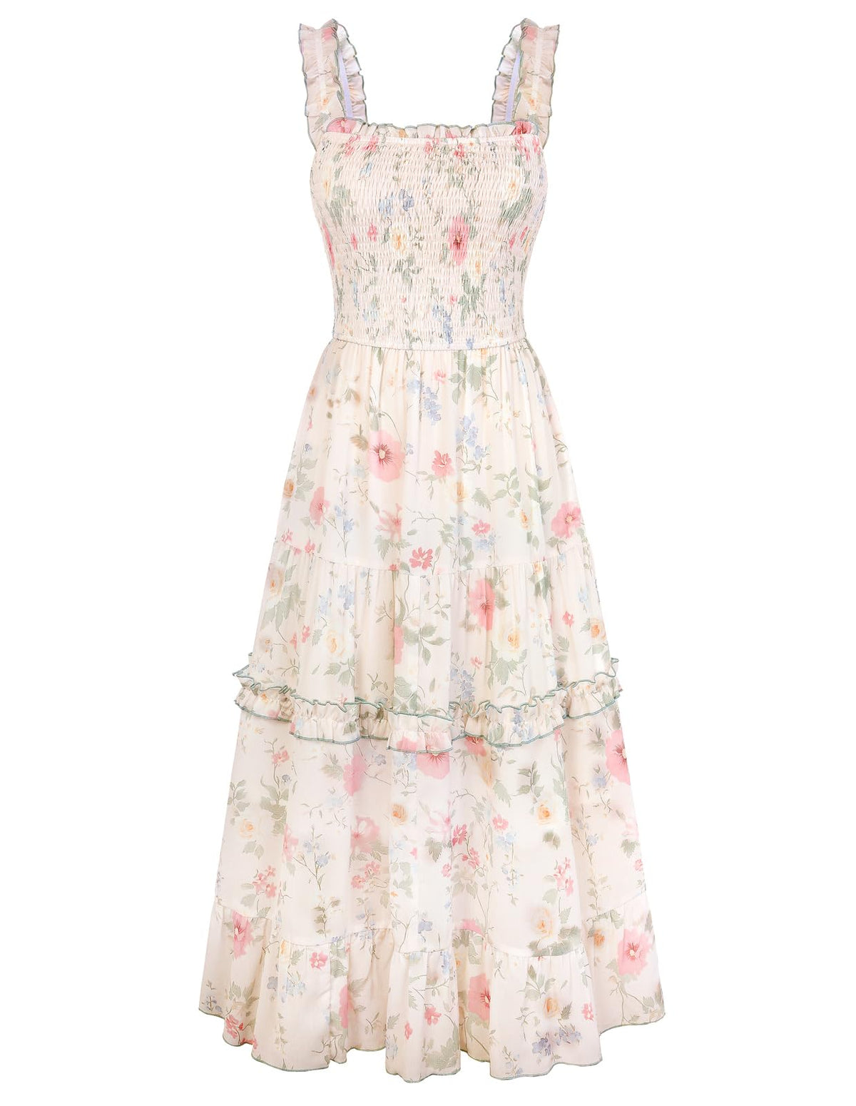 Scarlet Darkness Floral Dress for Women 2026 Summer Dress Flowy Sundress