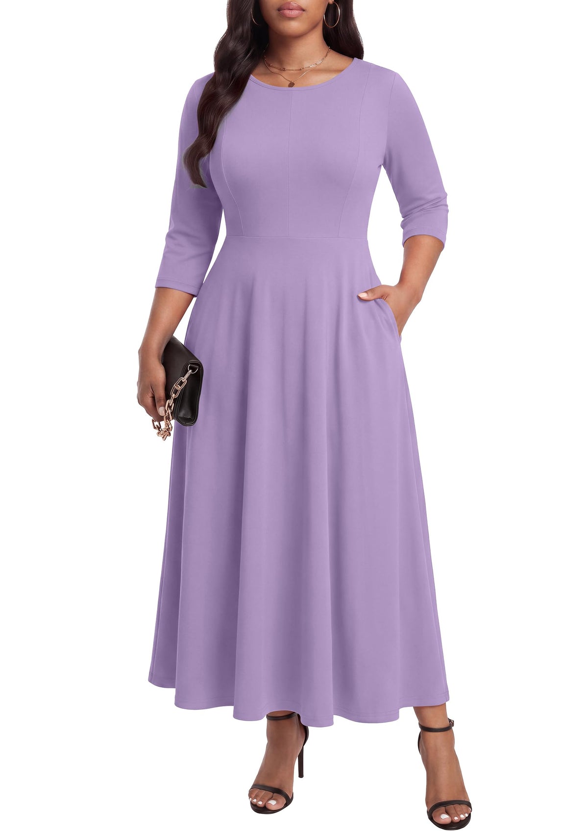 Nmoder Plus Size Curvy Women Dress A Line Church Cocktail Dresses