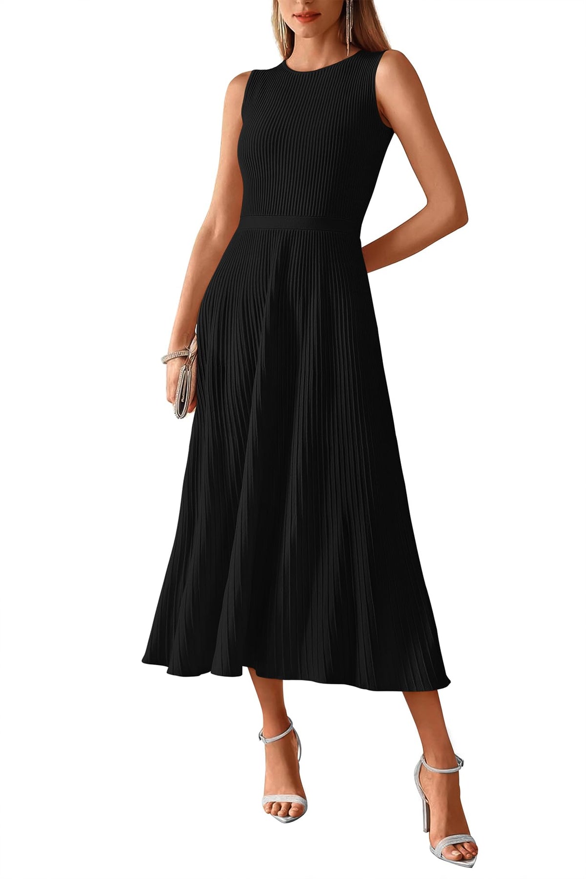 BTFBM Women Midi Bodycon Tank Dress