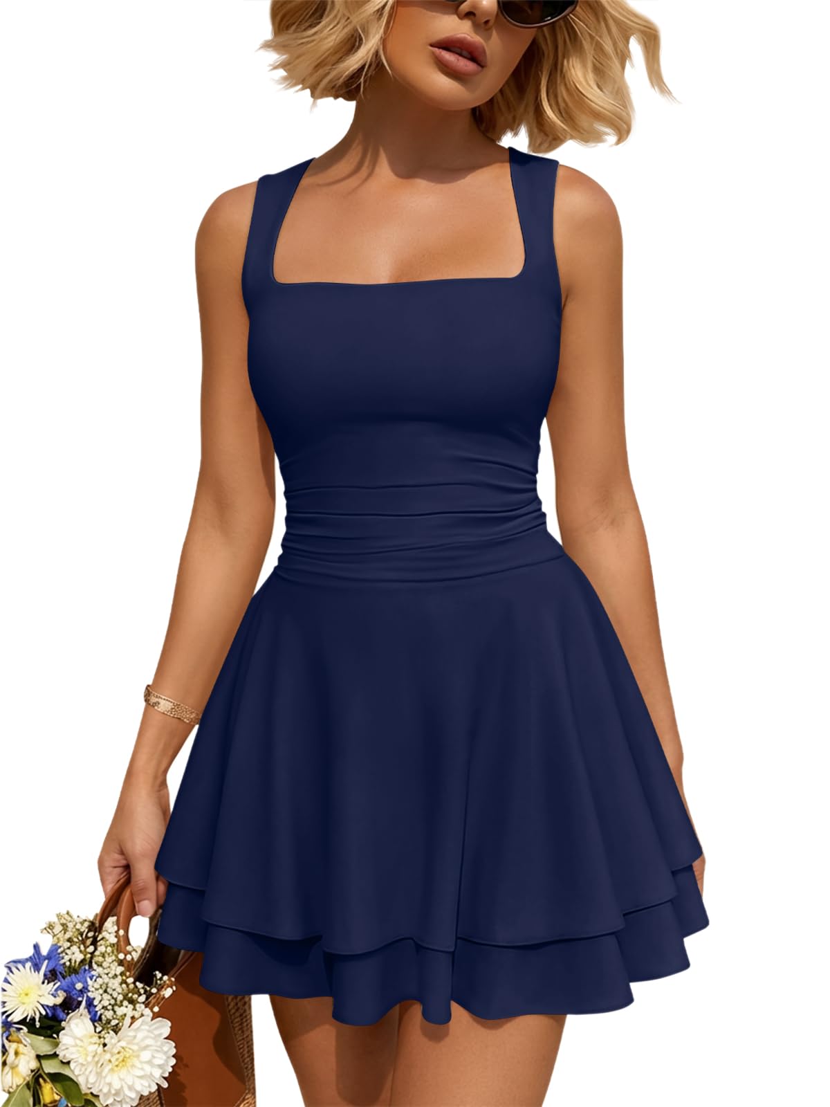 Trendy Queen Women Mini Summer Party Homecoming Beach Vacation Sun Dresses