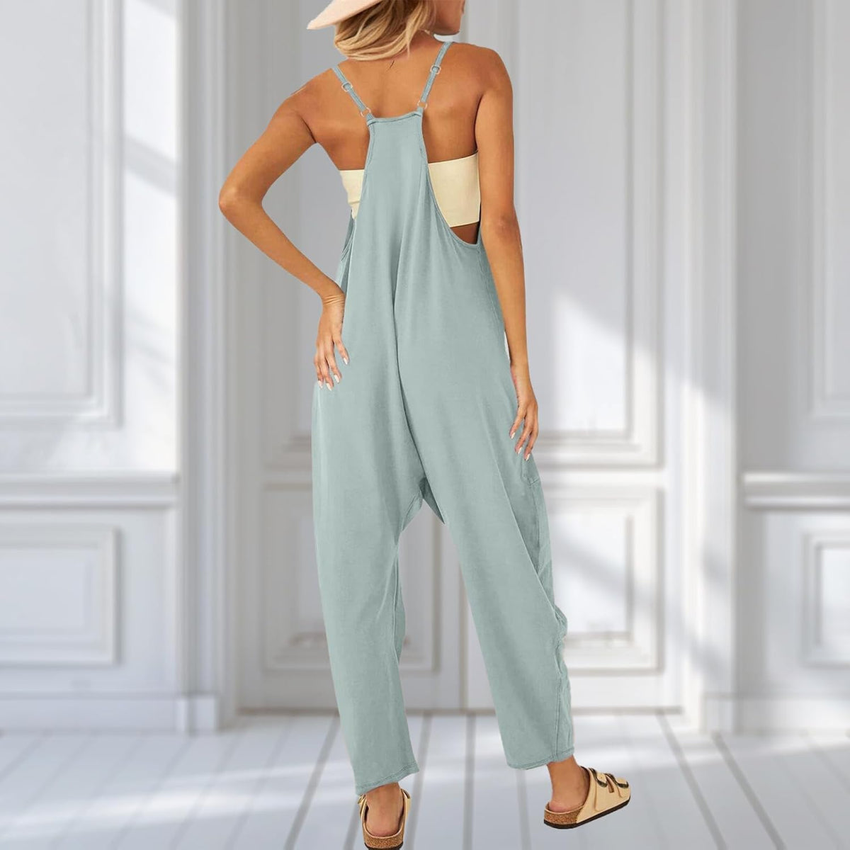 UNIANKIYA One Piece Jumpsuits for Women Casual Overalls Summer Rompers Trendy Jumpers Beach Vacation Outfits Travel Clothes