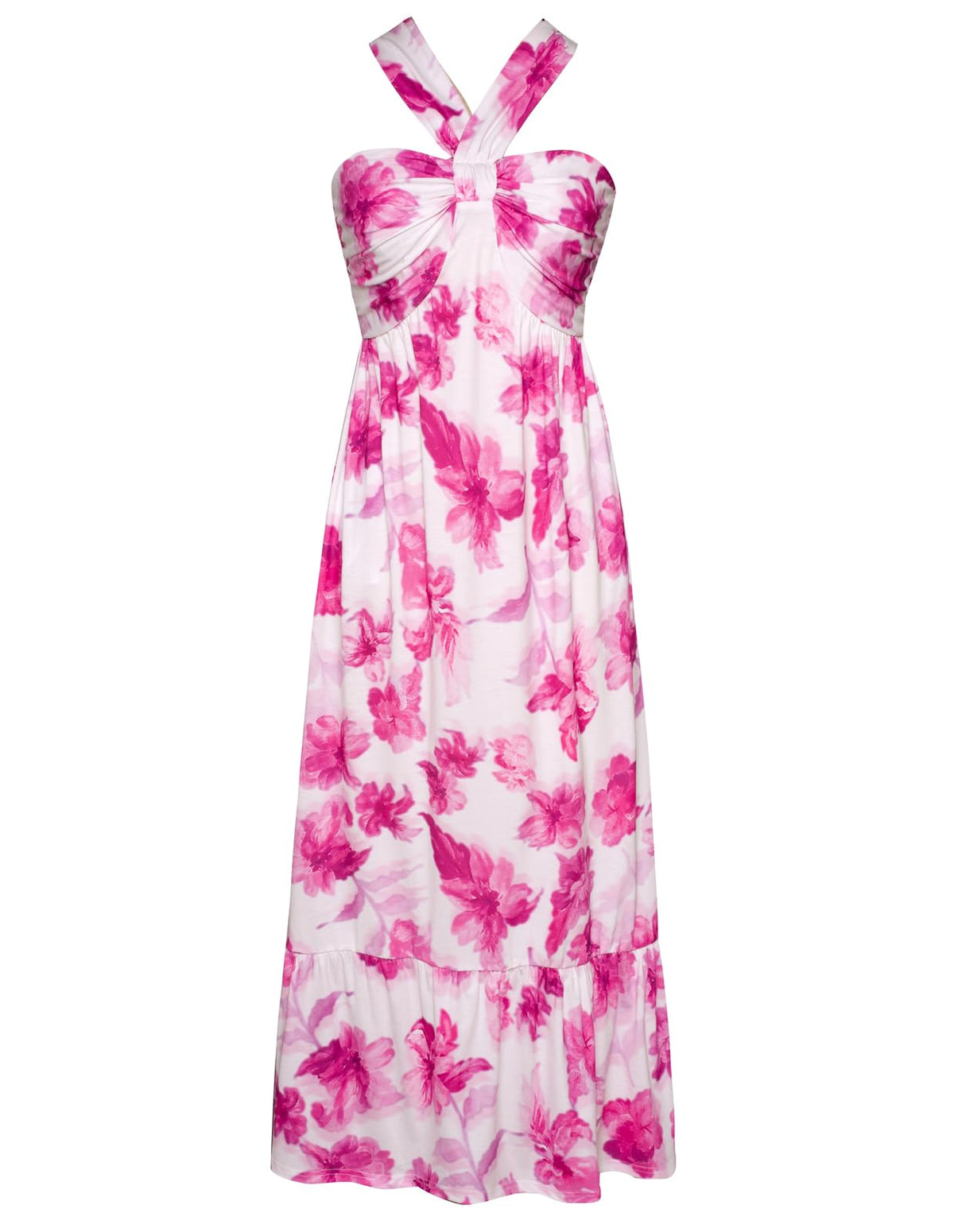 GRACE KARIN Womens Summer Floral Halter Boho Maxi Dresses