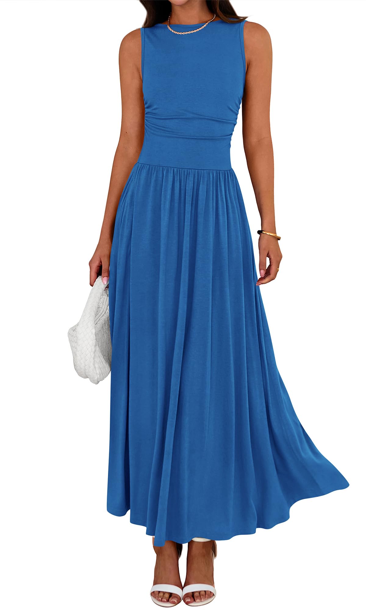 BTFBM Summer Maxi Dresses for Women Sleeveless Casual Dress