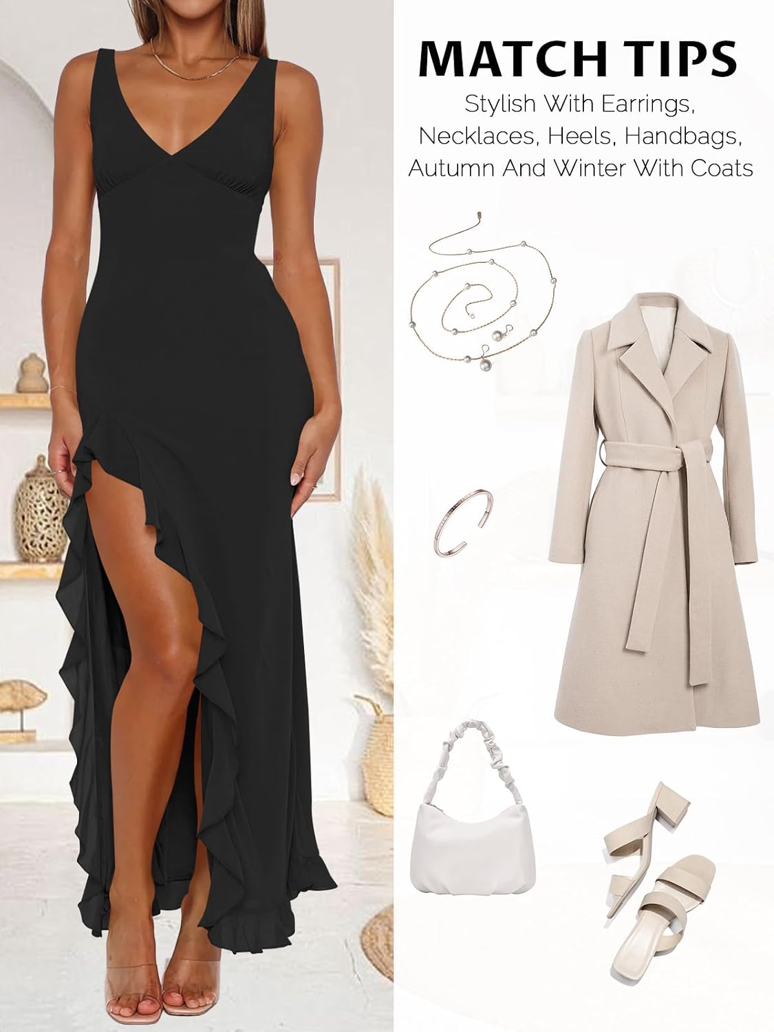 MIYIEONZ Summer Wedding Guest Dresses for Women Formal Maxi Dress
