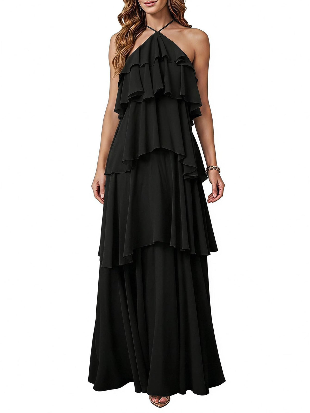 SOLY HUX Women's Wedding Guest Maxi Dress