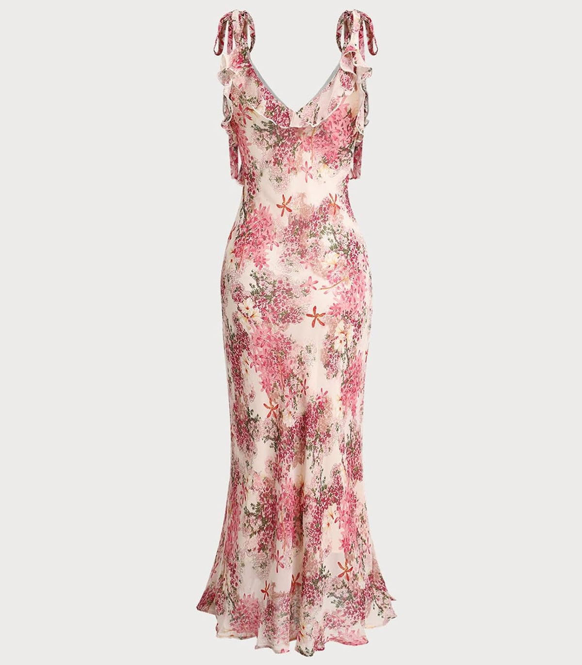 RIHOAS Boho Midi Floral Dress - Elegant Flowy Sundress | Formal-Inspired Outfit for Wedding Guest | Spring Summer Party Dress