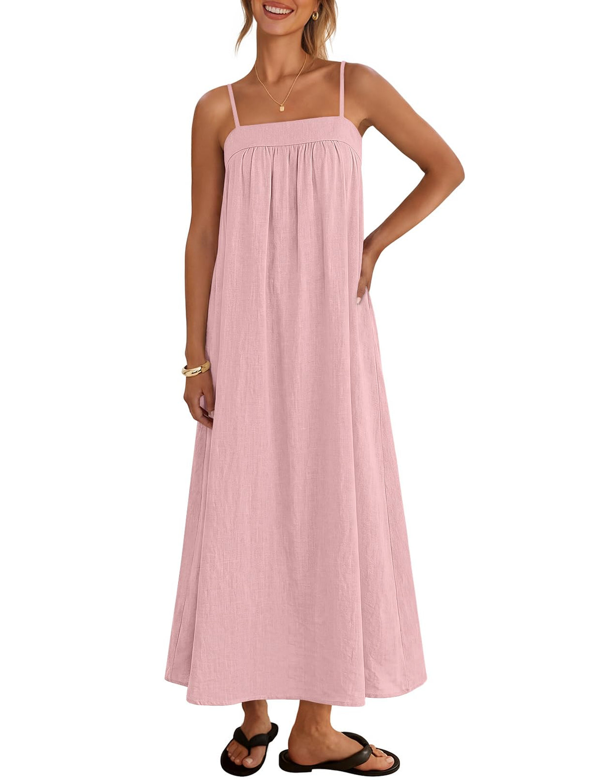 MEROKEETY Women's Summer Vacation Sundress Boho Maxi Dress