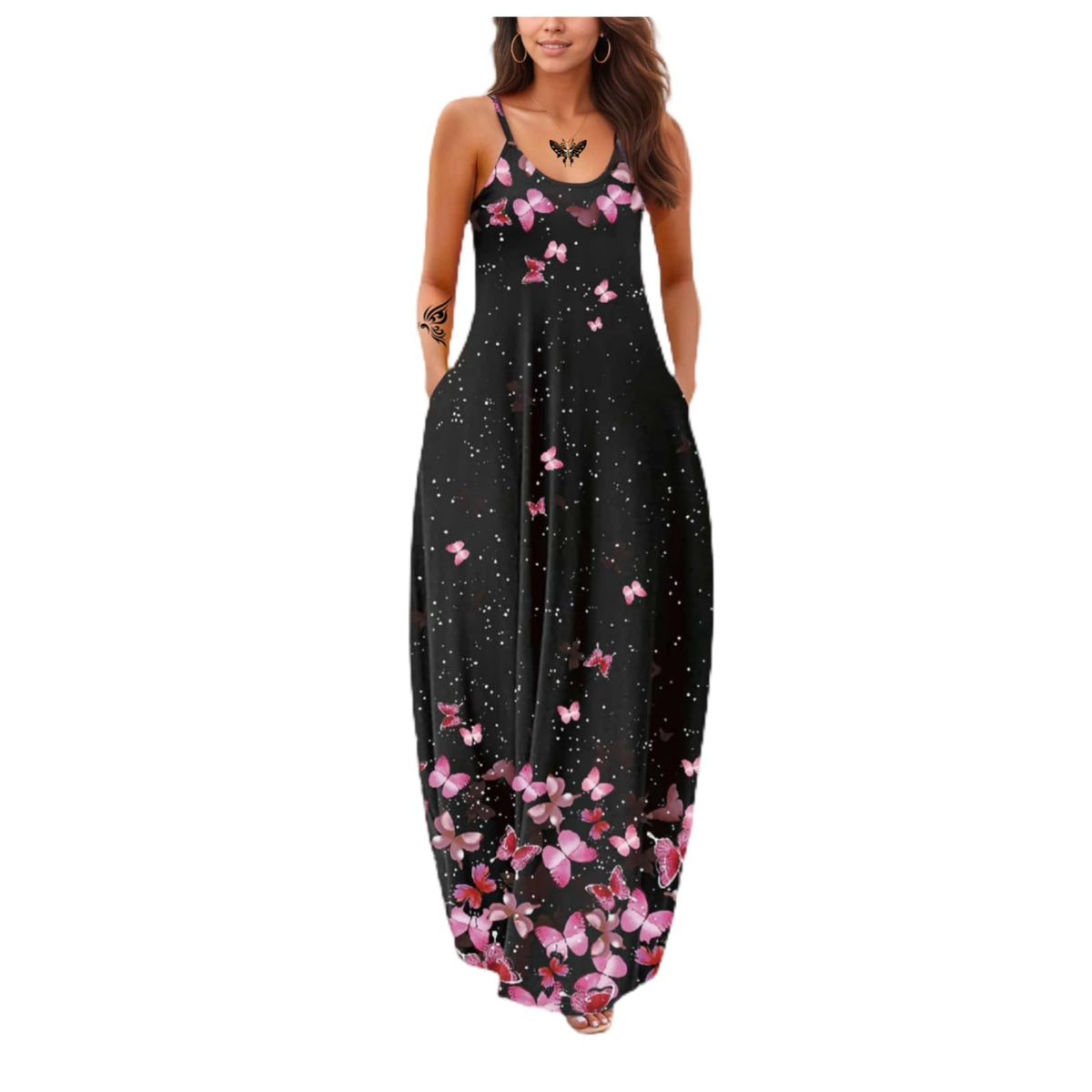 Women's Summer Maxi Long Dress Casual Boho Sleeveless Strap