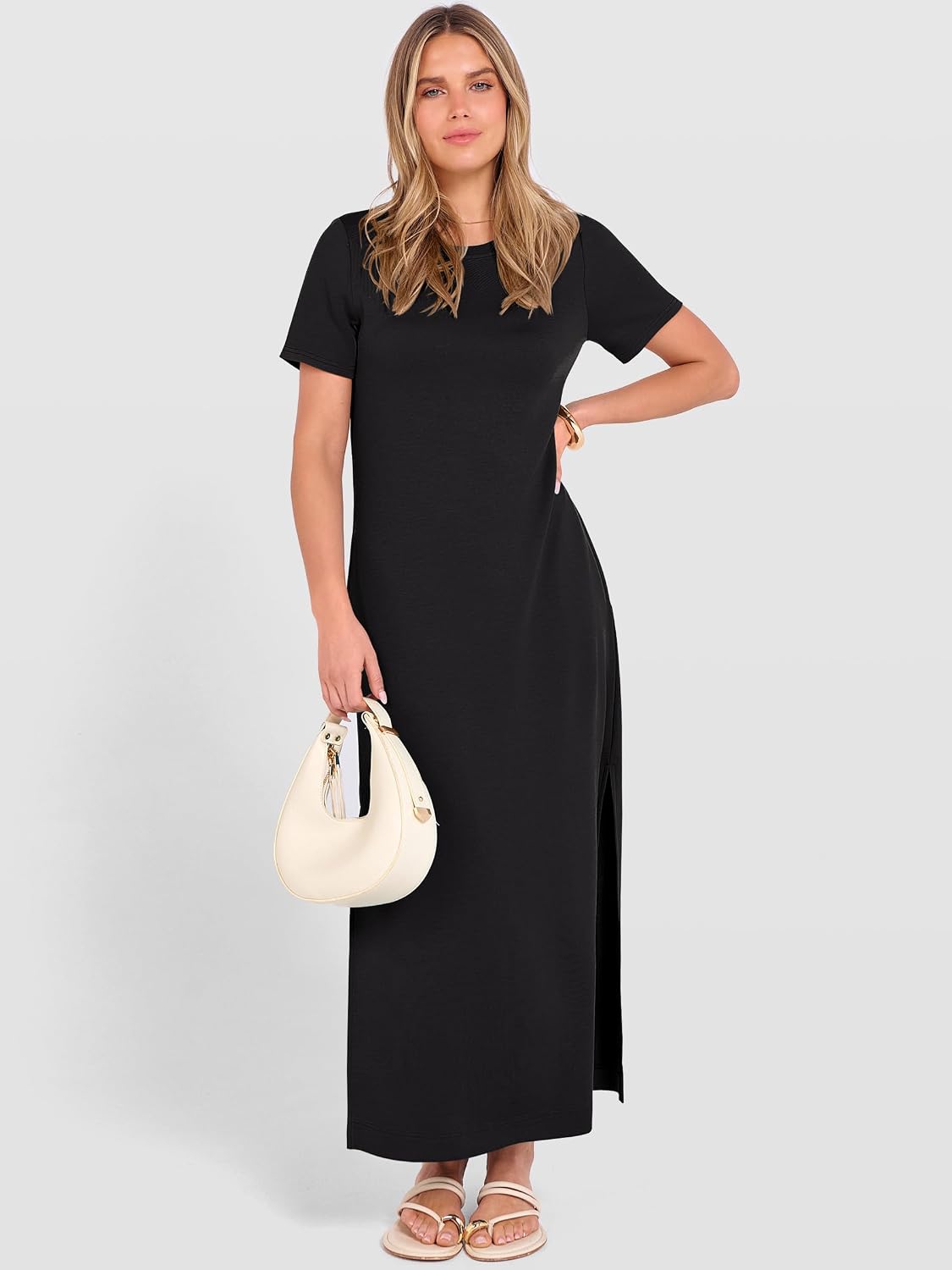 ANRABESS Womens Summer Maxi Dresses Wrinkle Free with Pockets
