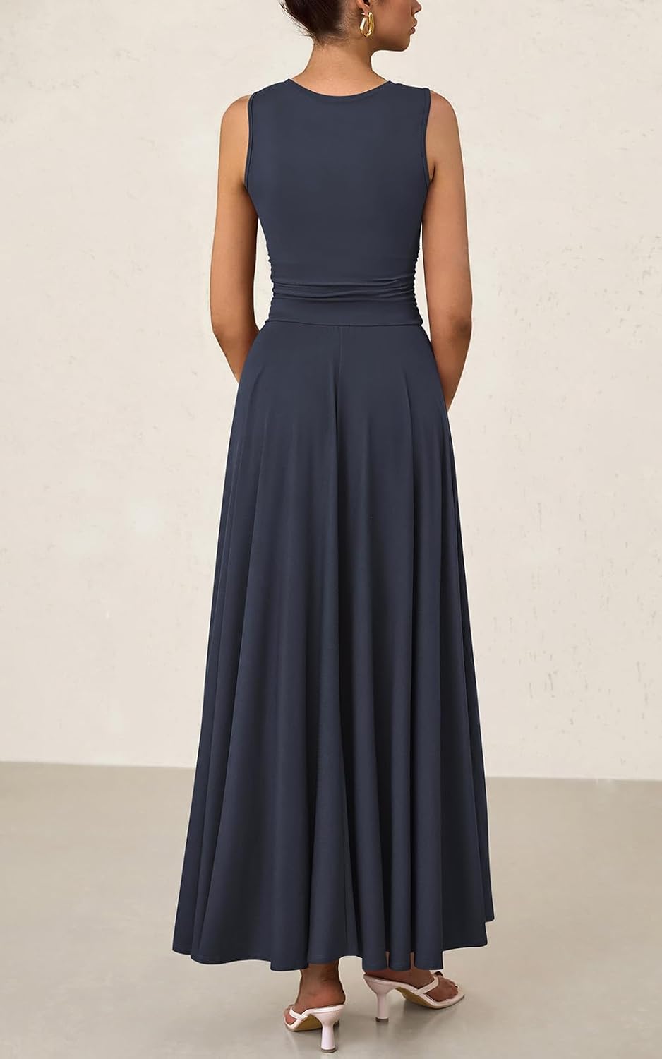 PRETTYGARDEN Womens Sleeveless Summer Dresses 2026 Flowy Aline Maxi Dress