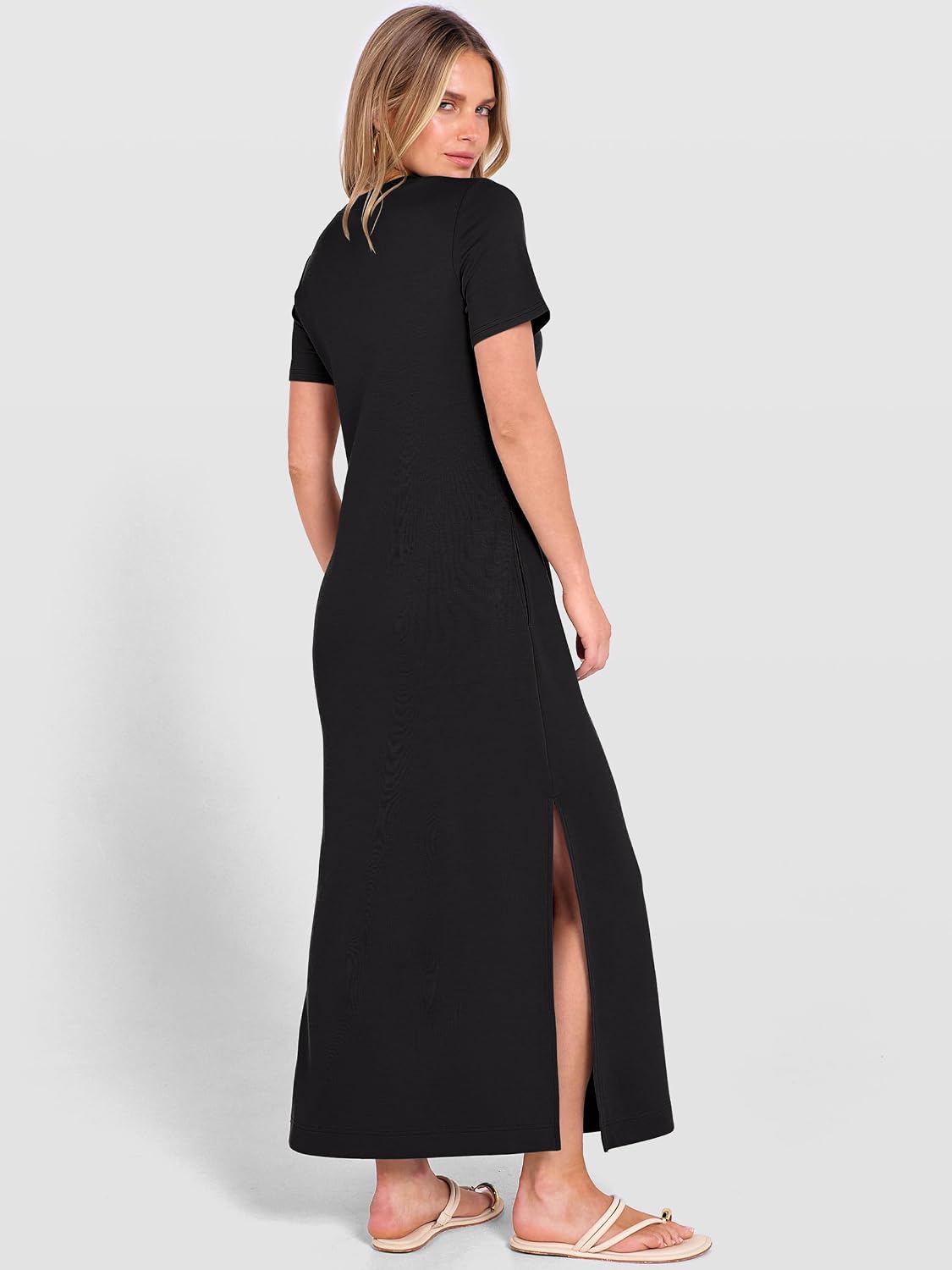 ANRABESS Womens Summer Maxi Dresses Wrinkle Free with Pockets