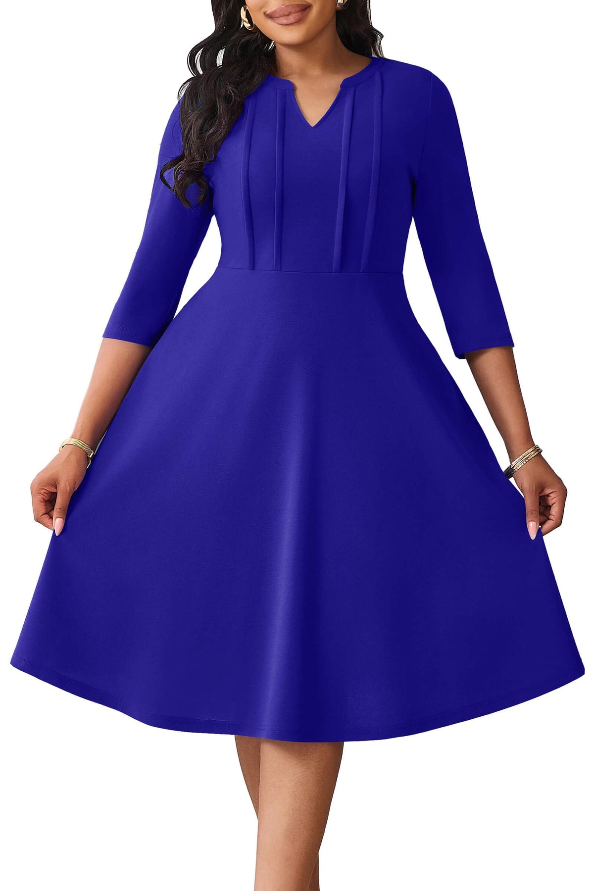 Nmoder Plus Size Curvy Women Dress A Line Church Cocktail Dresses