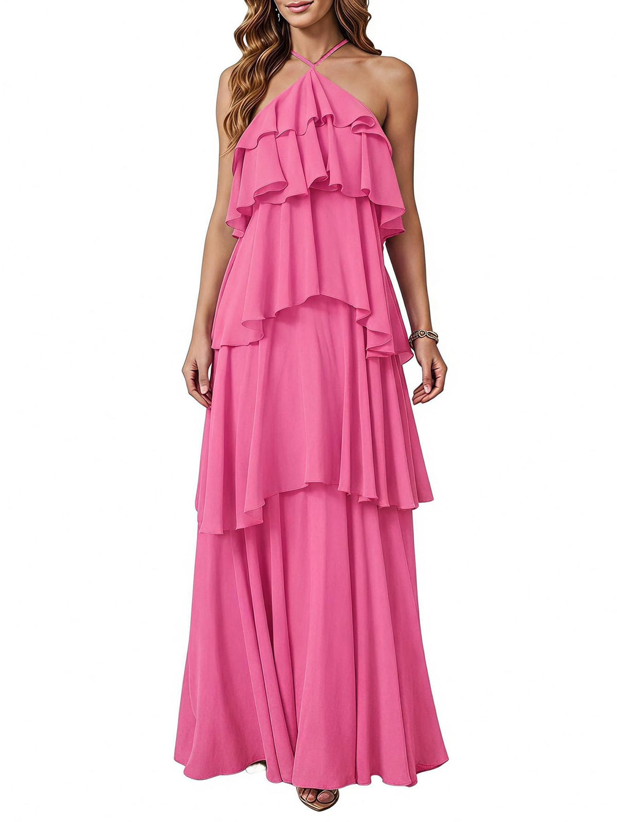 SOLY HUX Women's Wedding Guest Maxi Dress