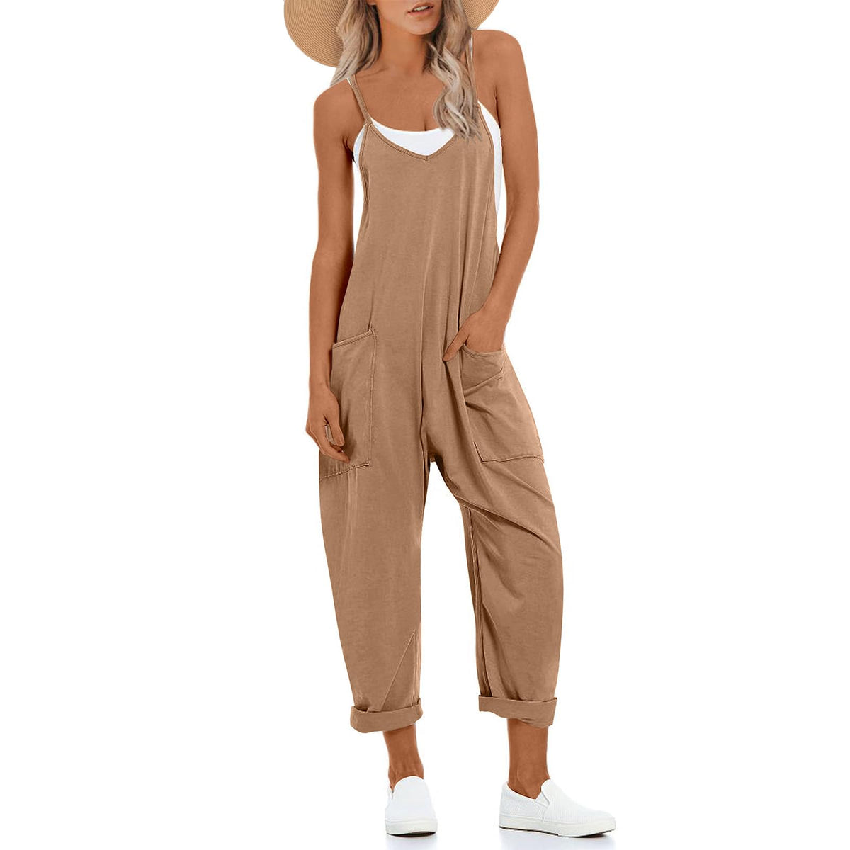 UNIANKIYA One Piece Jumpsuits for Women Casual Overalls Summer Rompers Trendy Jumpers Beach Vacation Outfits Travel Clothes