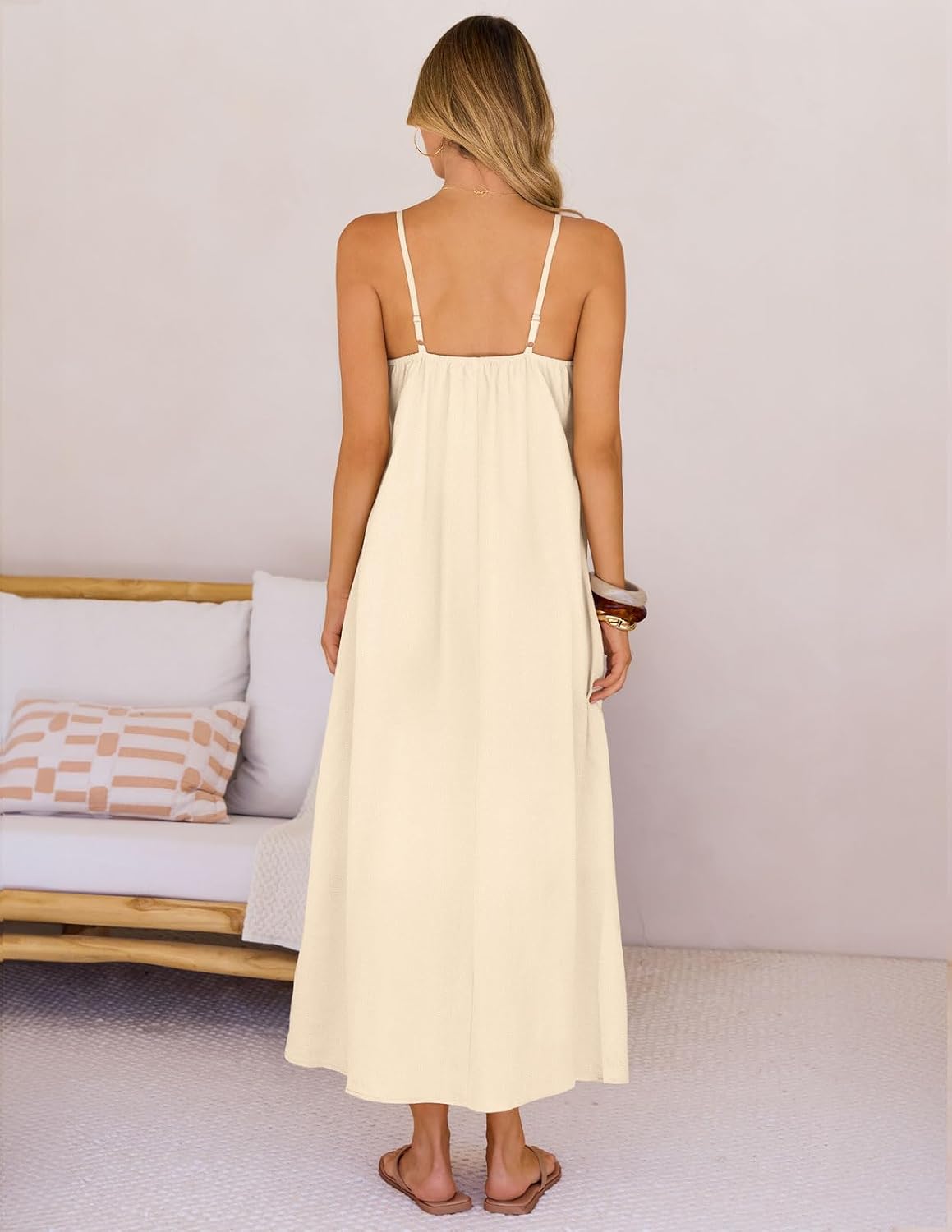 MEROKEETY Women's Summer Vacation Sundress Boho Maxi Dress
