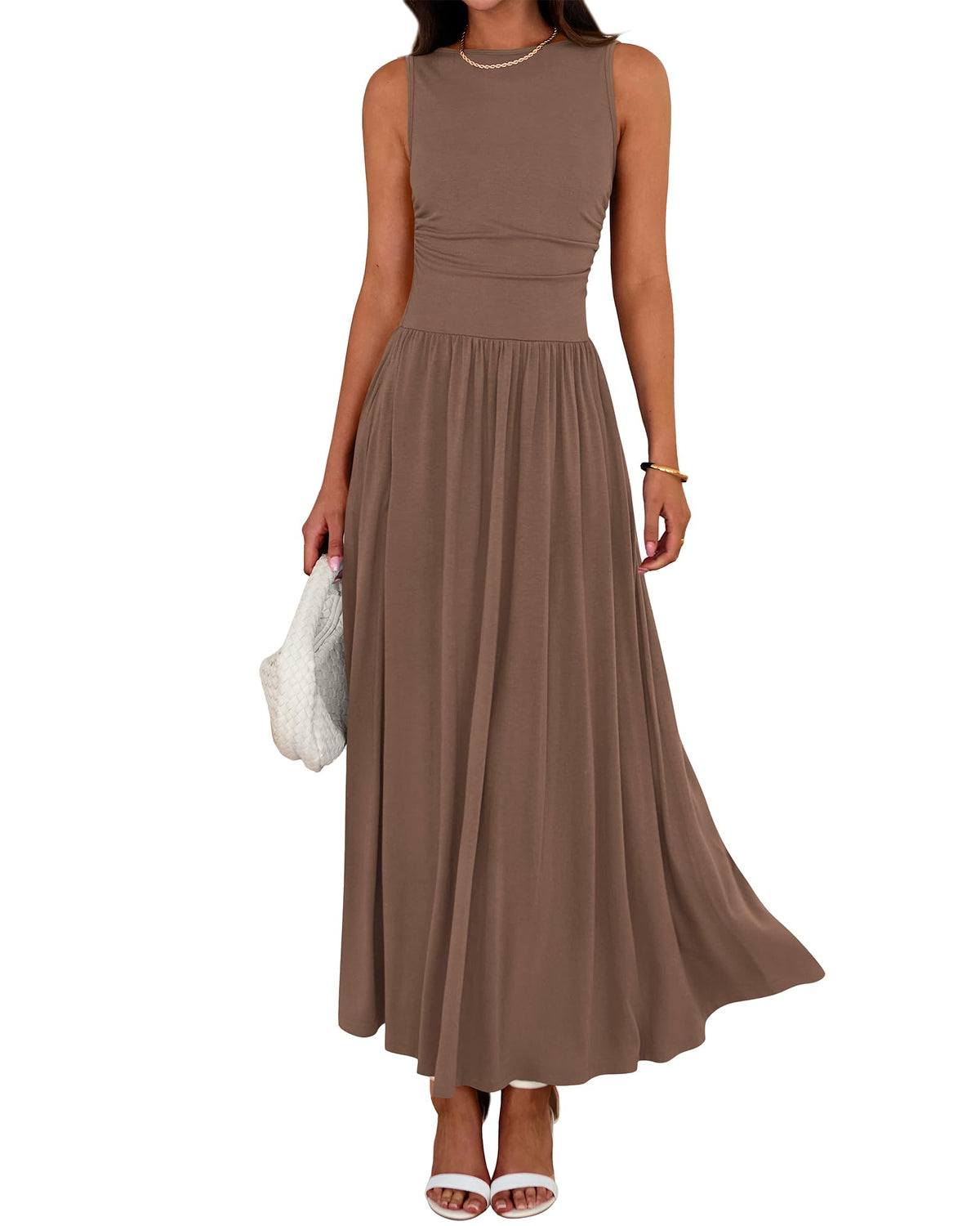 BTFBM Summer Maxi Dresses for Women Sleeveless Casual Dress