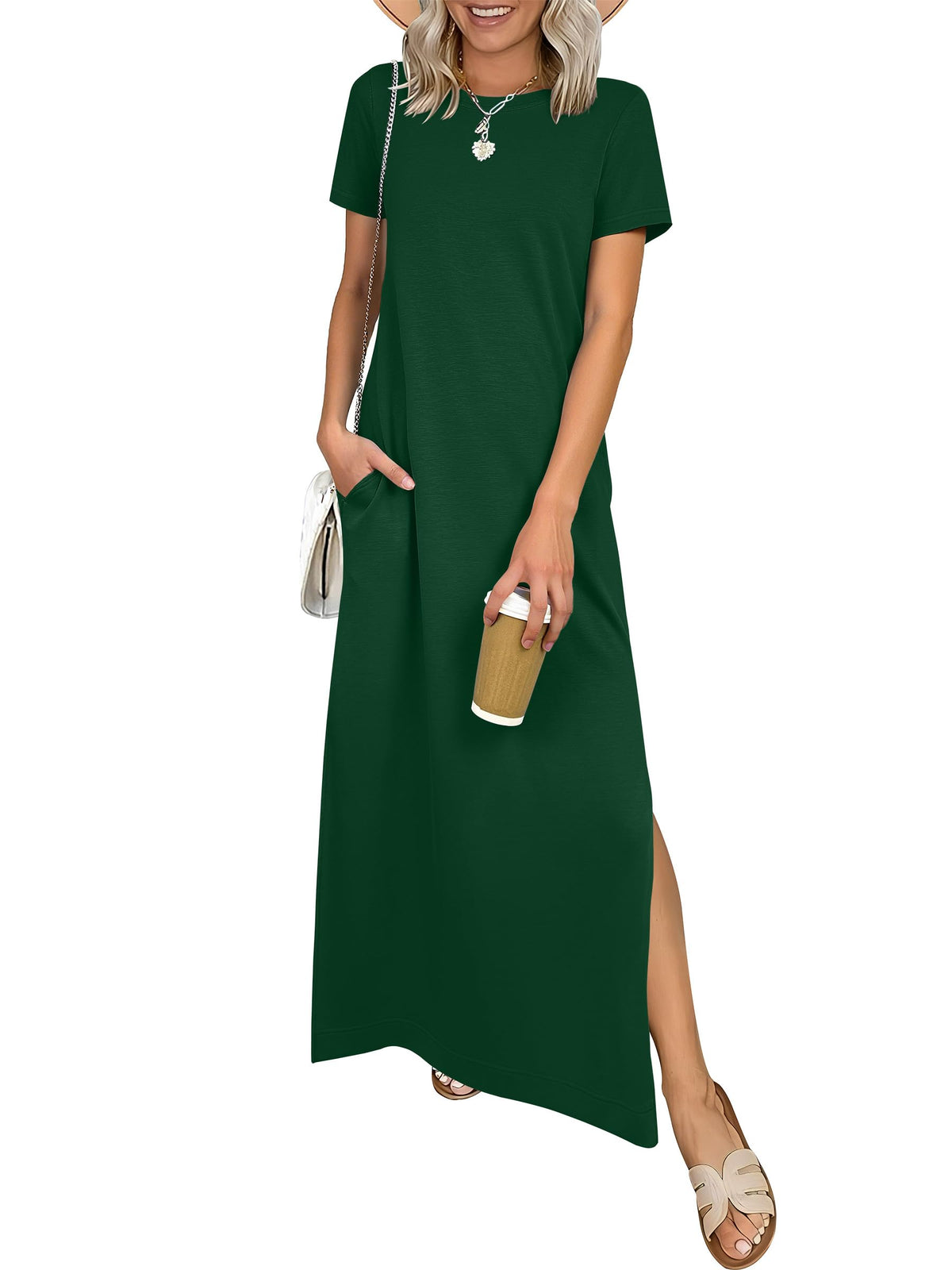 ANRABESS Womens Summer Maxi Dresses Wrinkle Free with Pockets