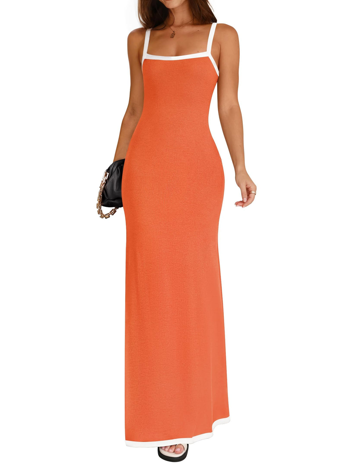 ZESICA Women's 2026 Summer Spaghetti Straps Square Neck Beach Maxi Dress