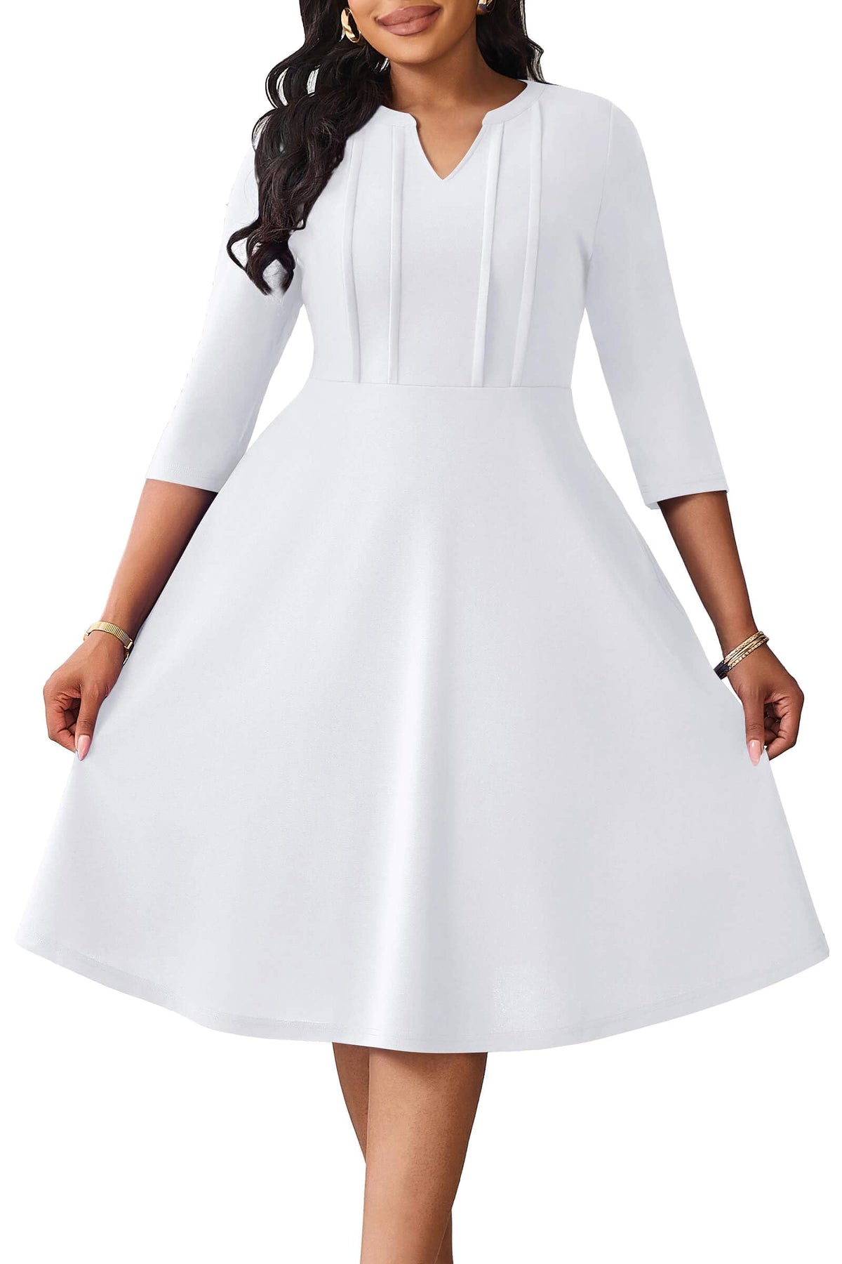 Nmoder Plus Size Curvy Women Dress A Line Church Cocktail Dresses