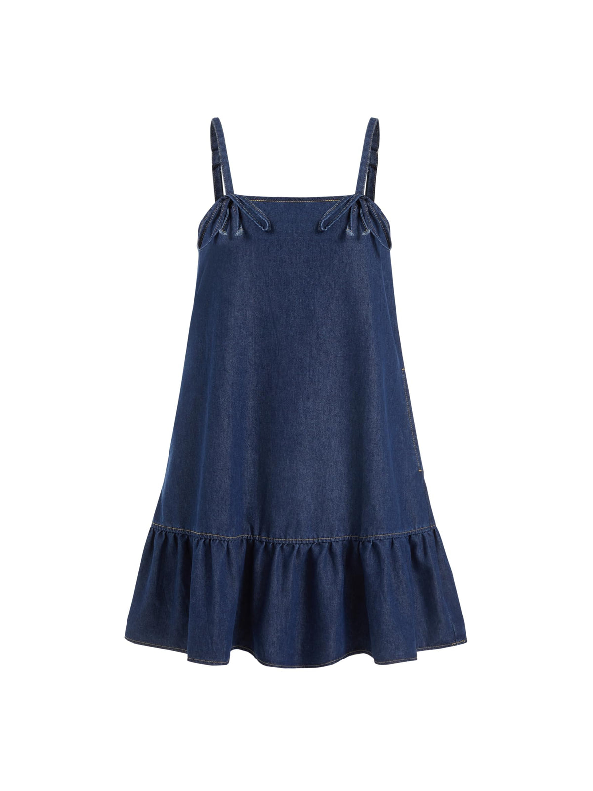CIDER Womens Denim Overall Dress Jumper with Pockets Adjustable Strap