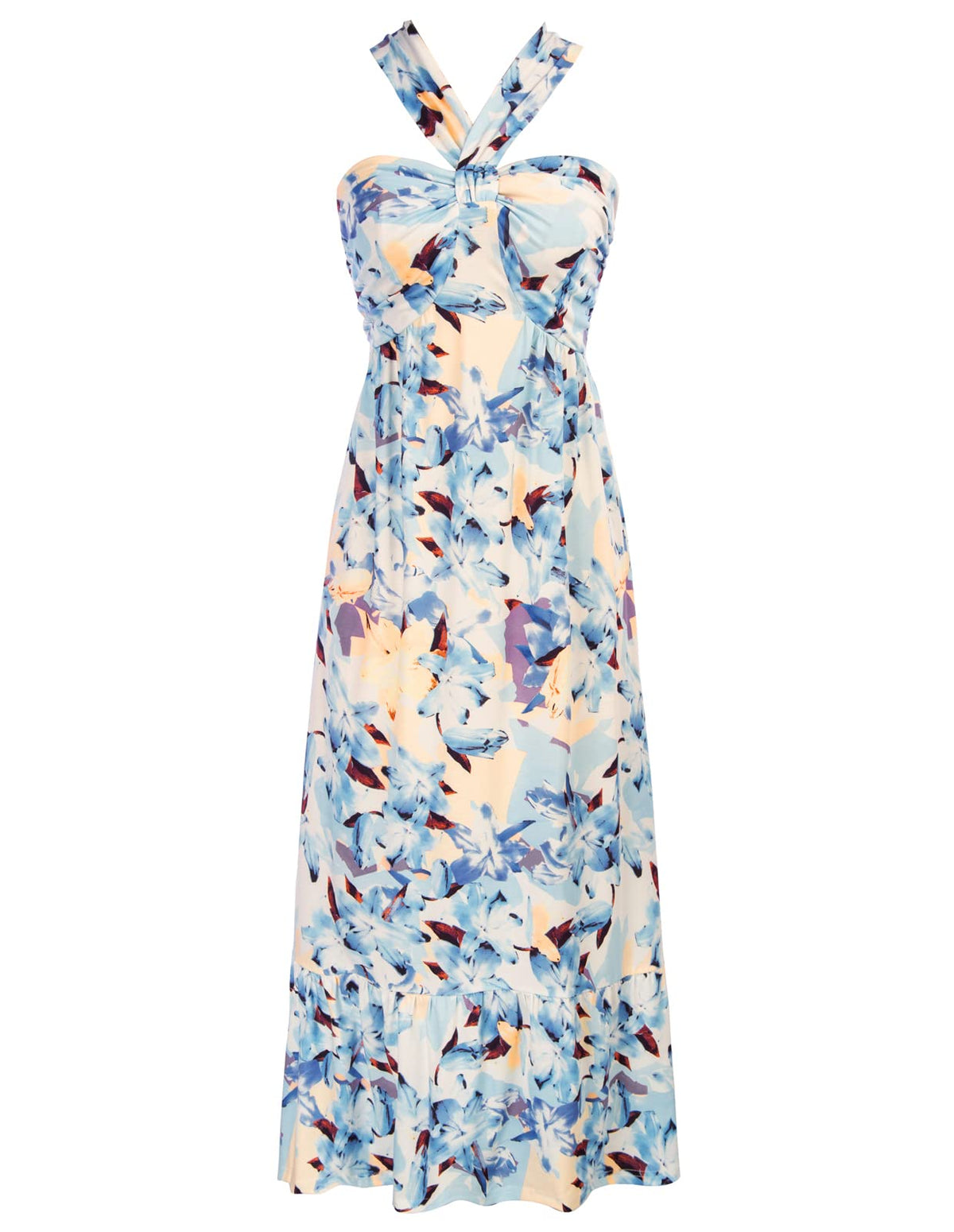 GRACE KARIN Womens Summer Floral Halter Boho Maxi Dresses
