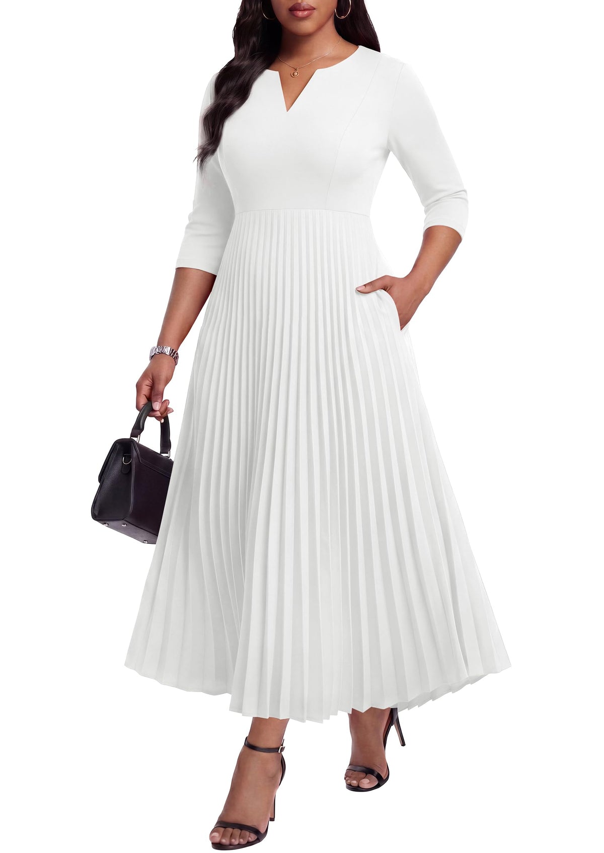 Nmoder Plus Size Curvy Women Dress A Line Church Cocktail Dresses