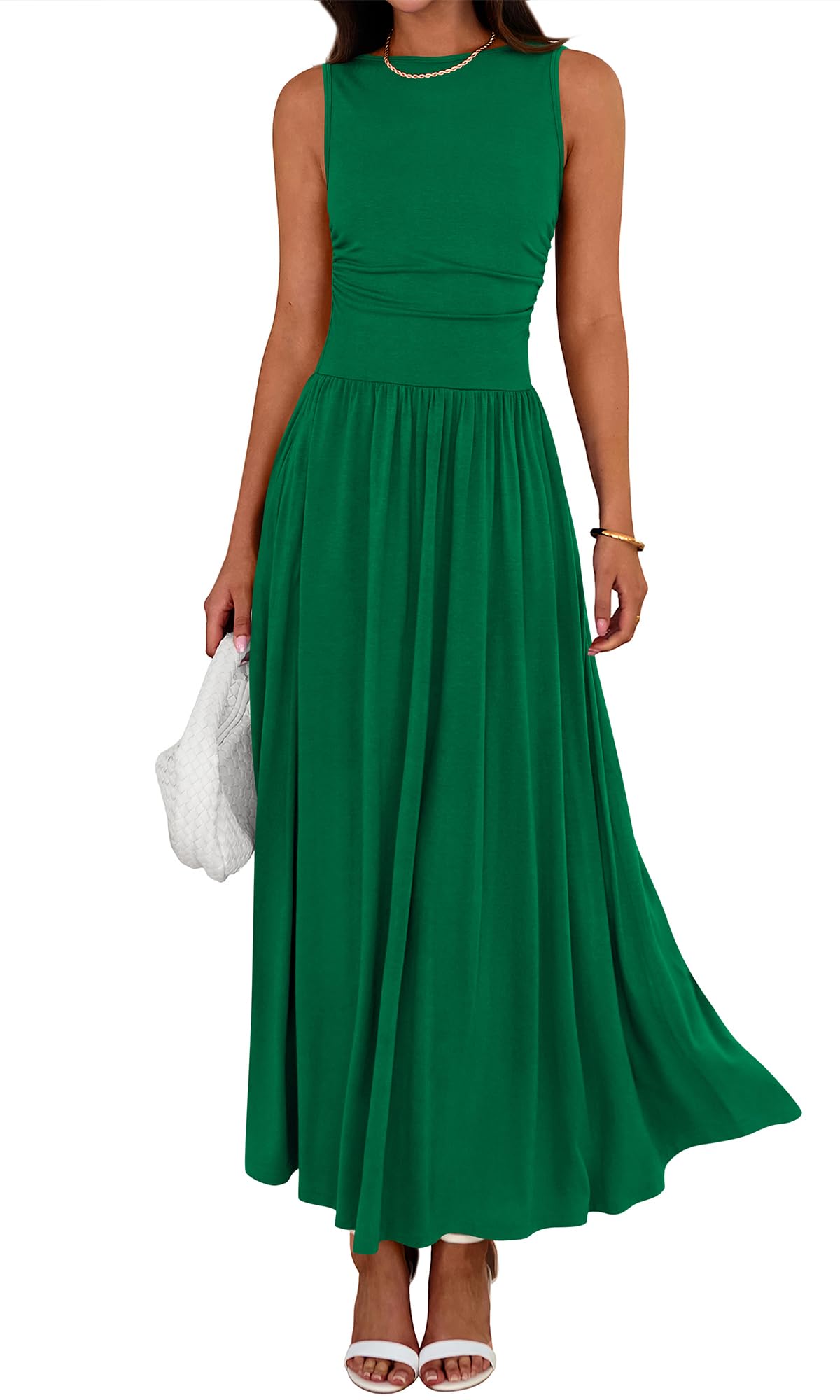 BTFBM Summer Maxi Dresses for Women Sleeveless Casual Dress
