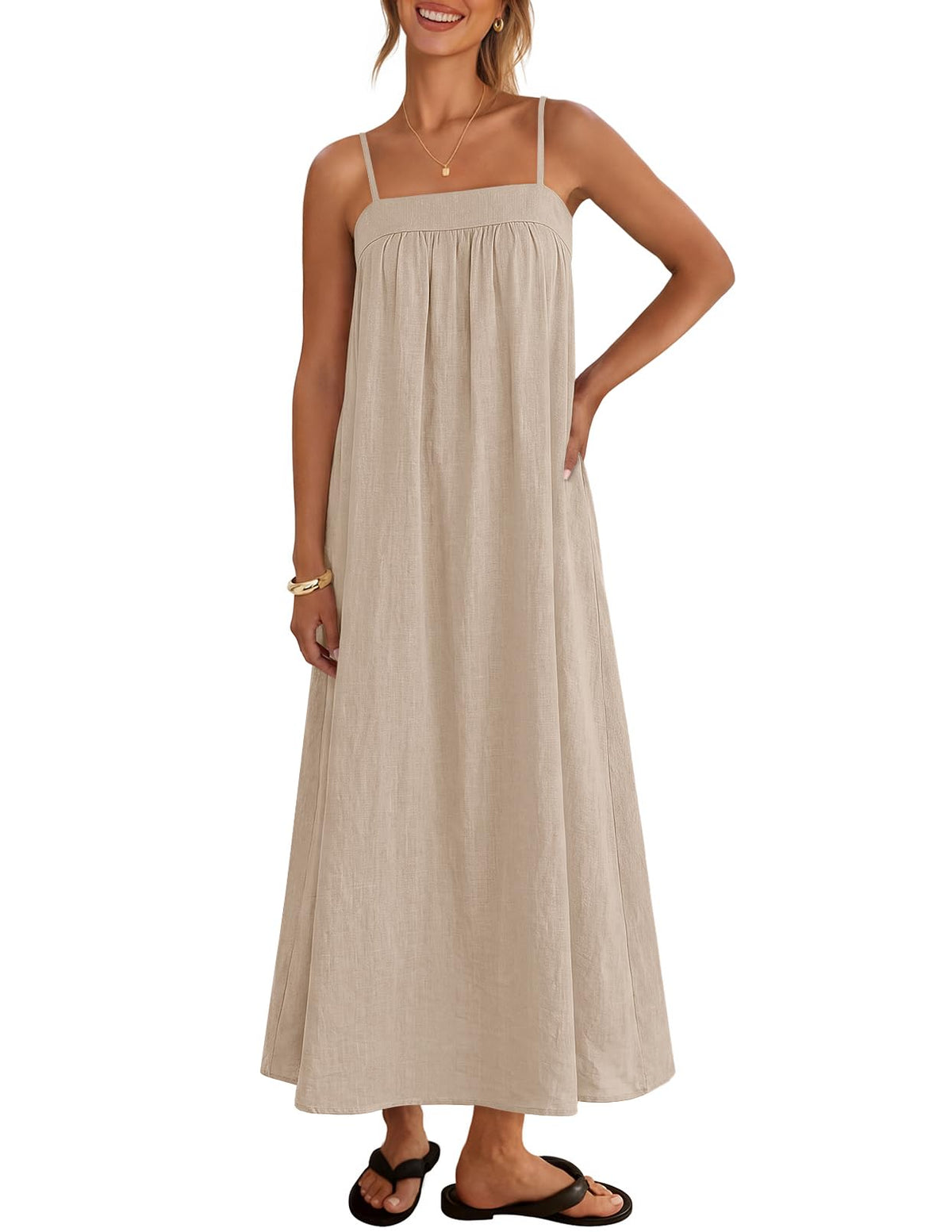 MEROKEETY Women's Summer Vacation Sundress Boho Maxi Dress