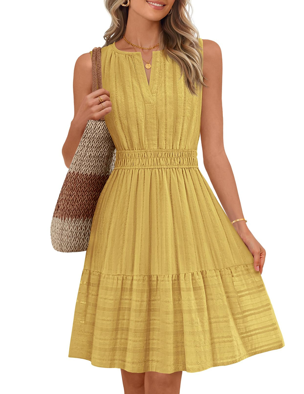 MEROKEETY Womens Summer Casual Beach Vacation Sleeveless Mini Sundress 2026