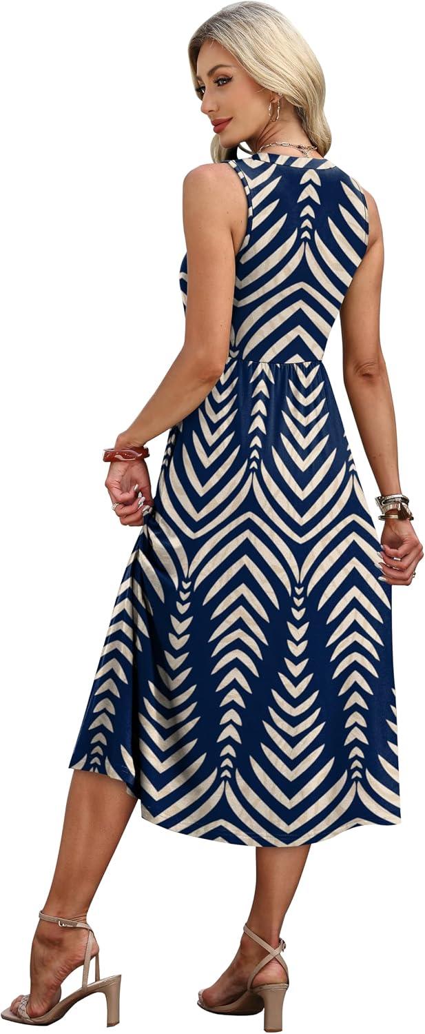 WIHOLL Women's Summer Dresses Maxi Dress Vacation Beach Sundresses 2026 with Pockets