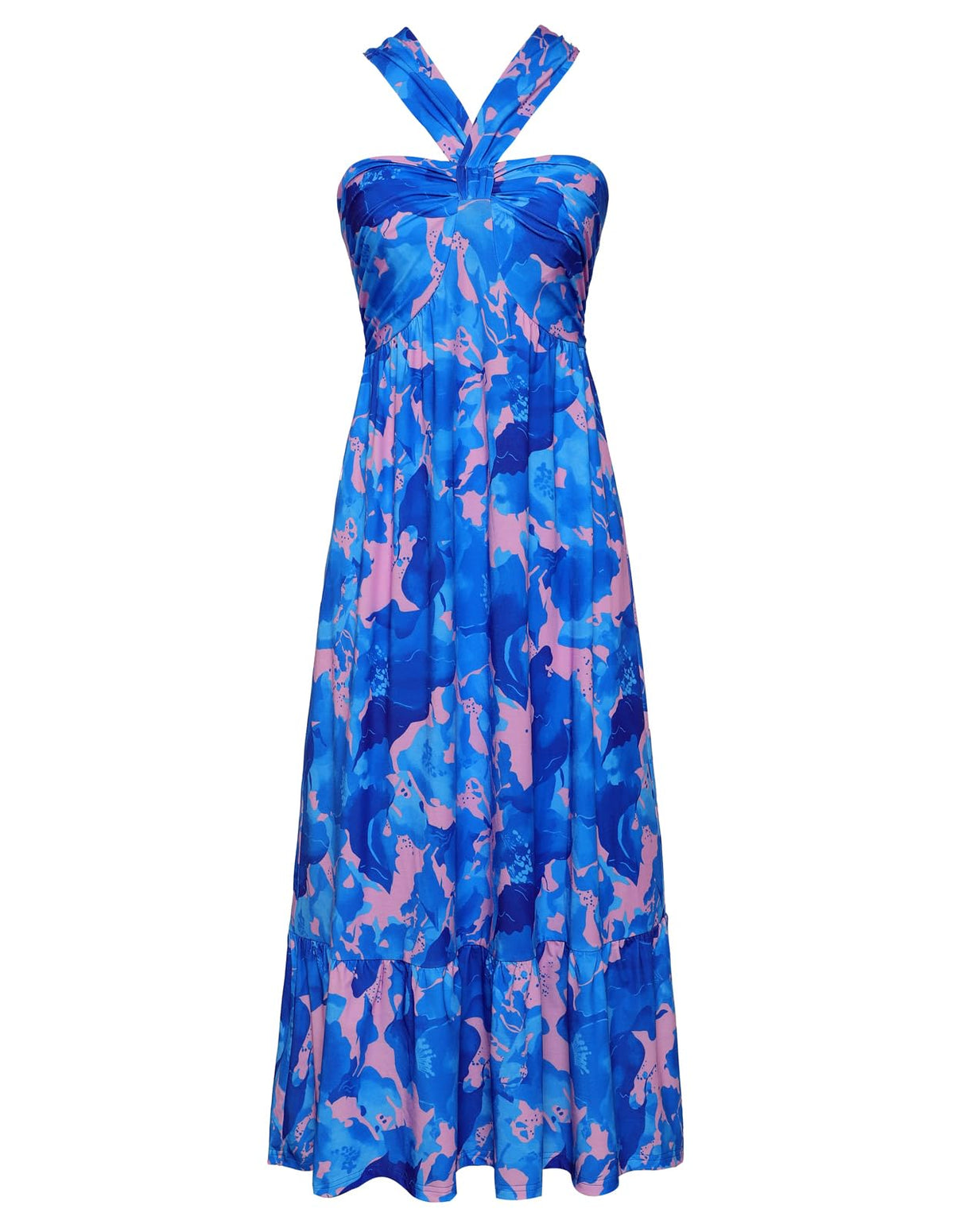GRACE KARIN Womens Summer Floral Halter Boho Maxi Dresses