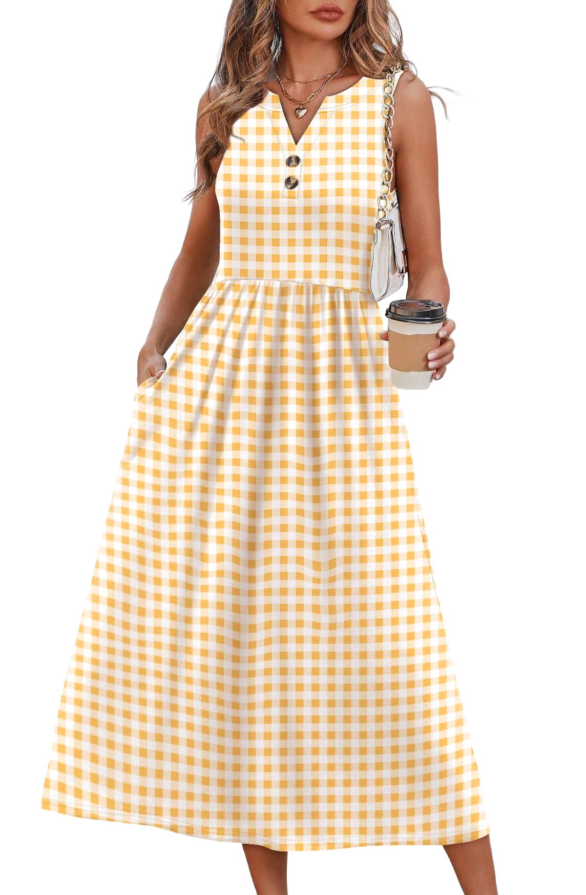 WIHOLL Women's Summer Dresses Maxi Dress Vacation Beach Sundresses 2026 with Pockets