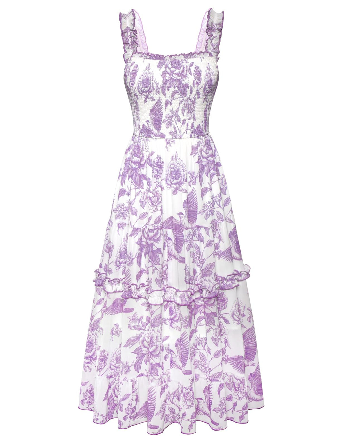 Scarlet Darkness Floral Dress for Women 2026 Summer Dress Flowy Sundress