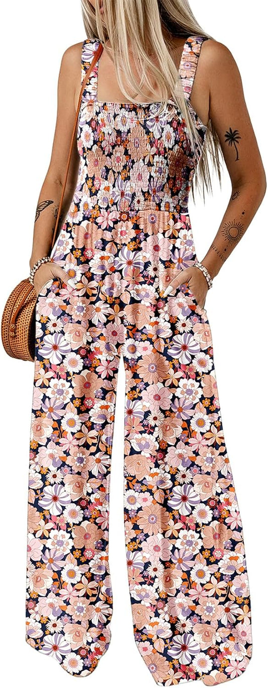 Dokotoo Women's Loose Overalls Jumpsuits One Piece Sleeveless Rompers
