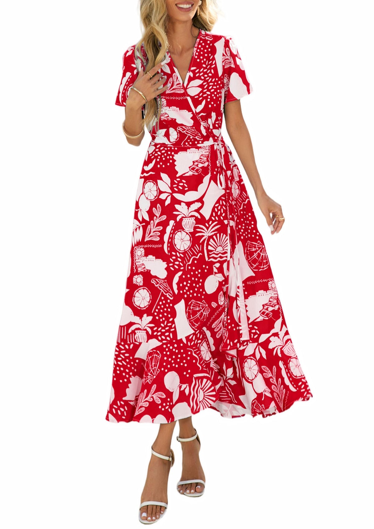 PRETTYGARDEN Women's Boho Floral Summer Maxi Dresses