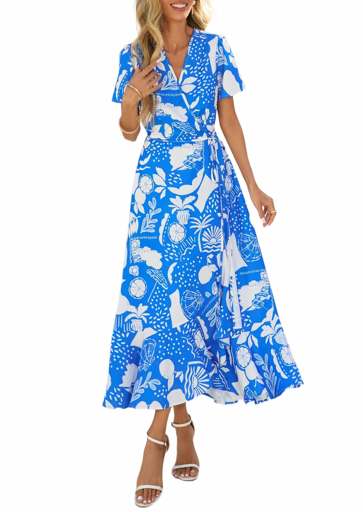 PRETTYGARDEN Women's Boho Floral Summer Maxi Dresses