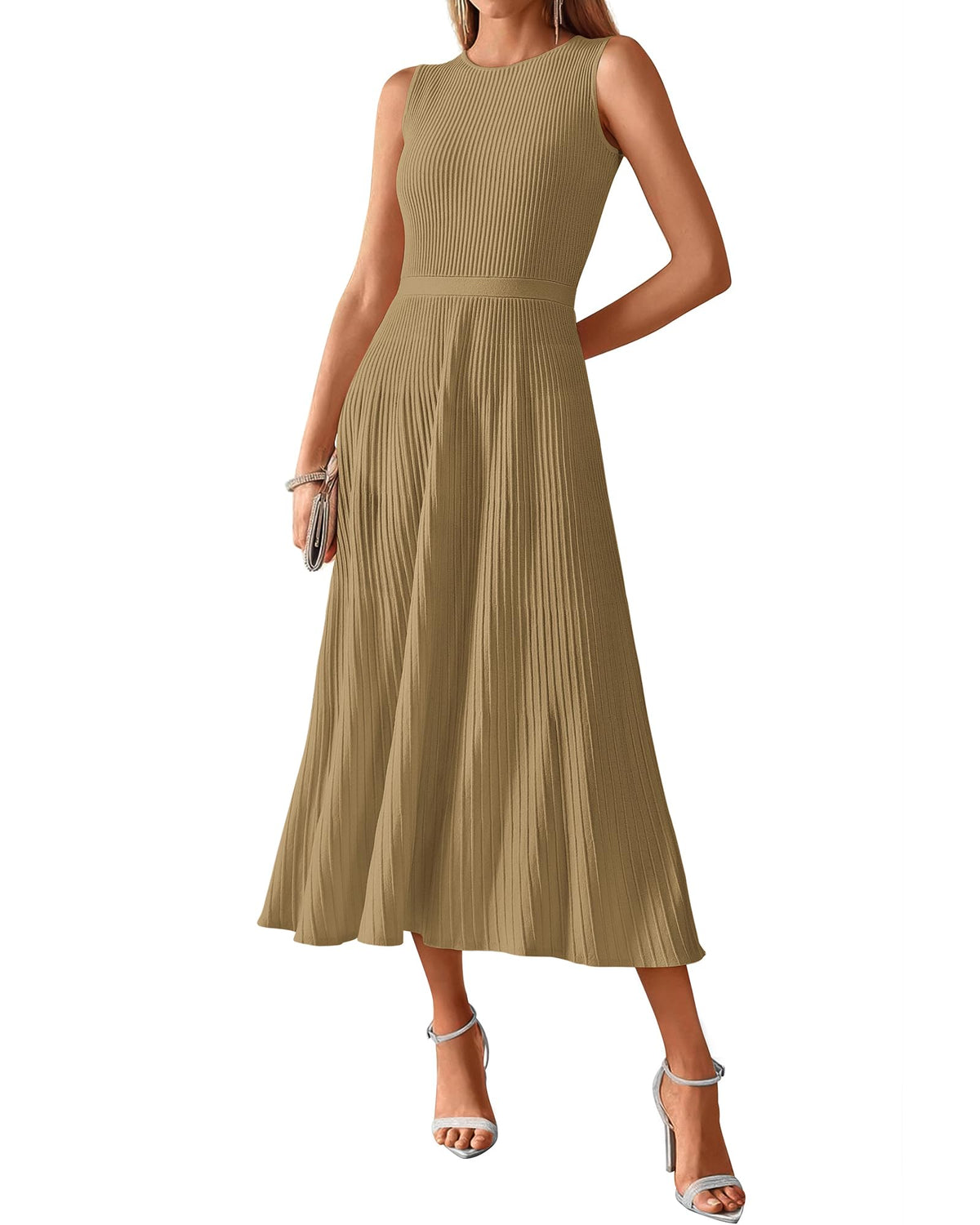 BTFBM Women Midi Bodycon Tank Dress