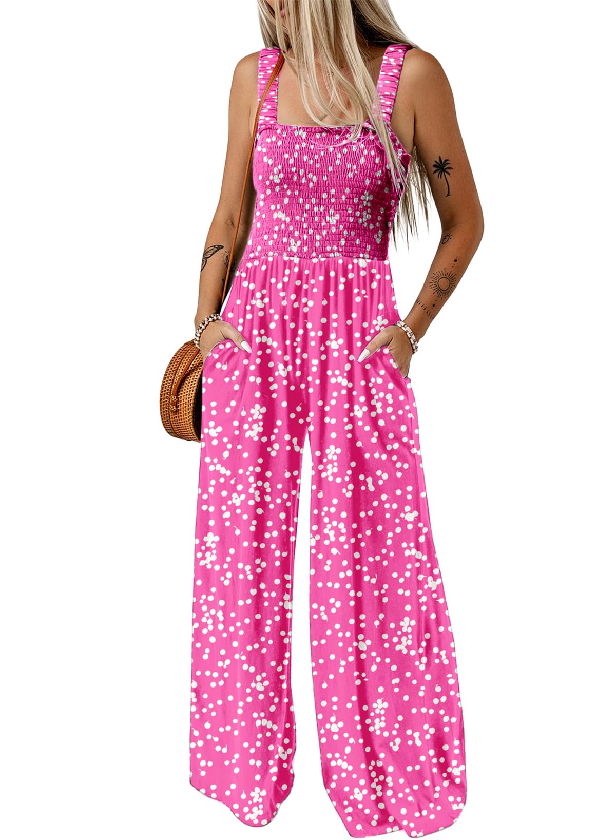 Dokotoo Women's Loose Overalls Jumpsuits One Piece Sleeveless Rompers