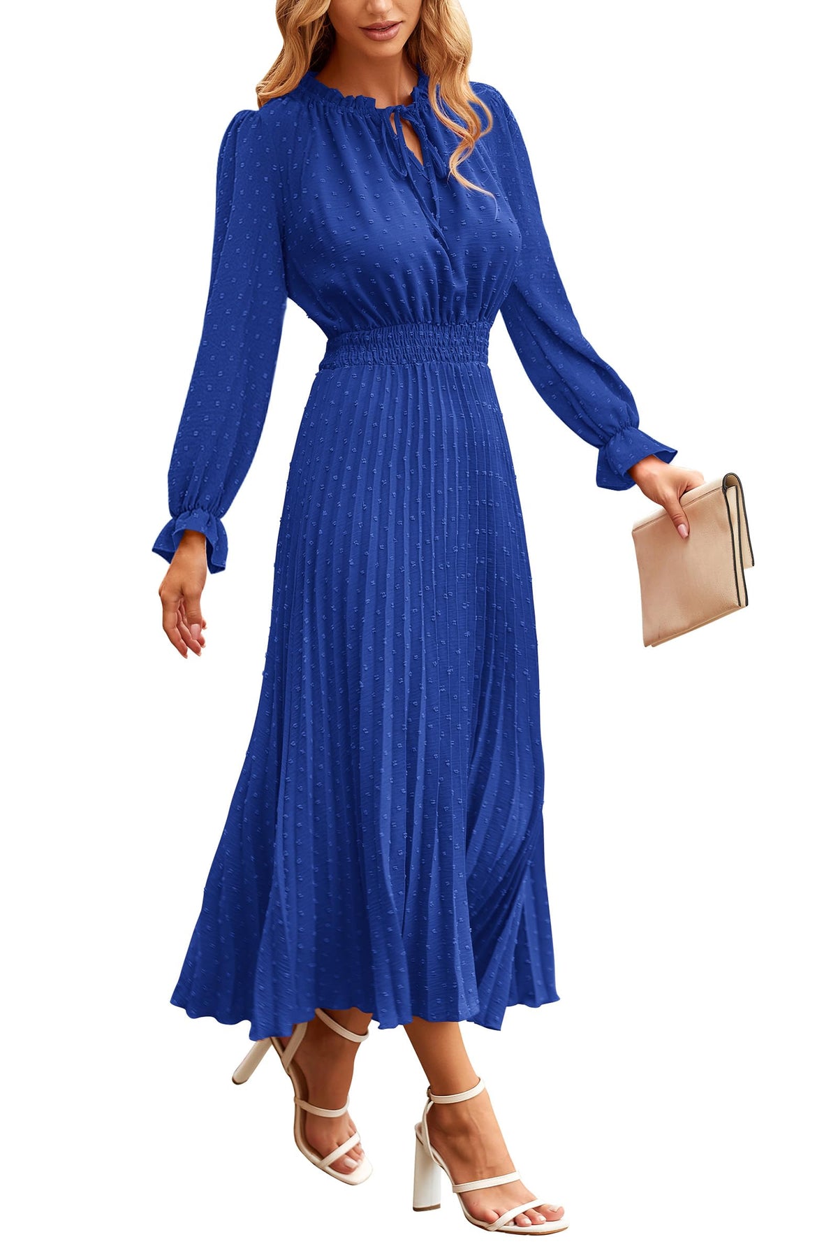 PRETTYGARDEN Women's Fall Midi Wedding Guest Dress