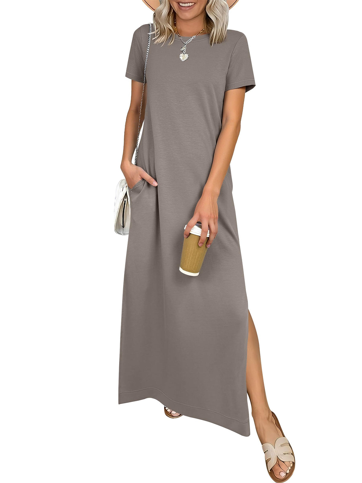 ANRABESS Womens Summer Maxi Dresses Wrinkle Free with Pockets