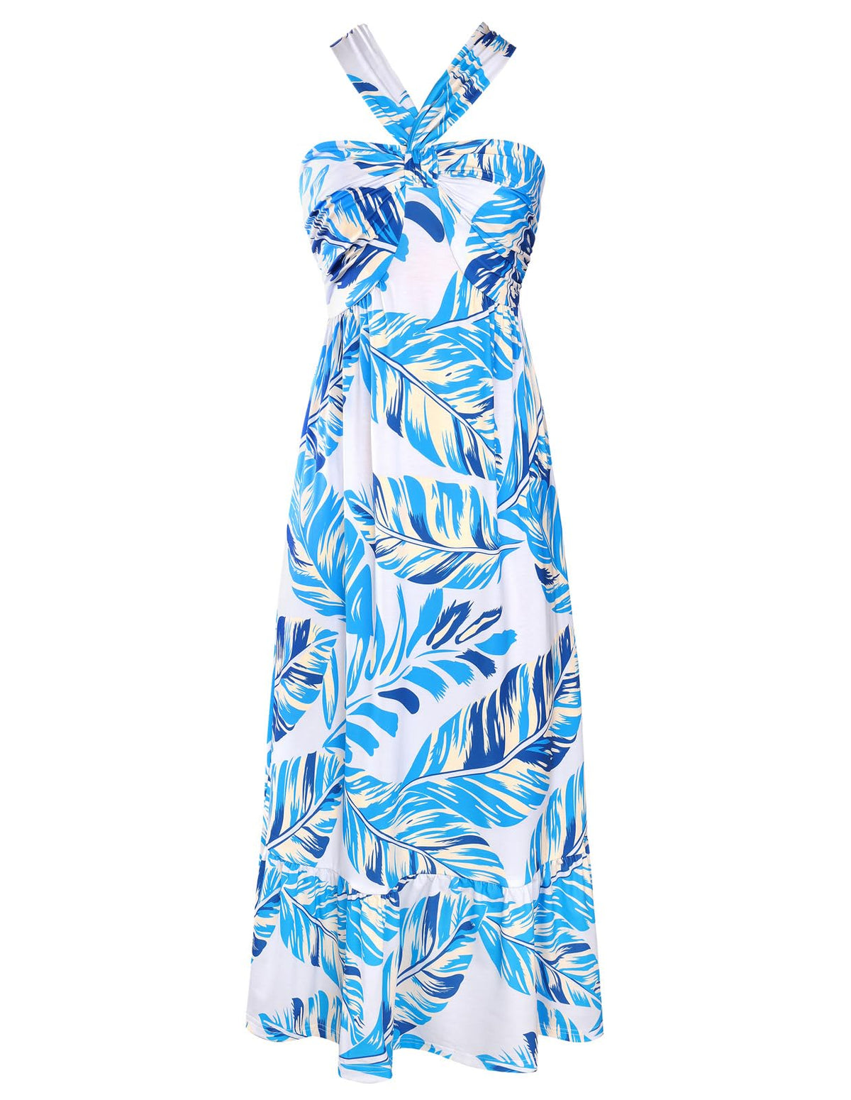 GRACE KARIN Womens Summer Floral Halter Boho Maxi Dresses